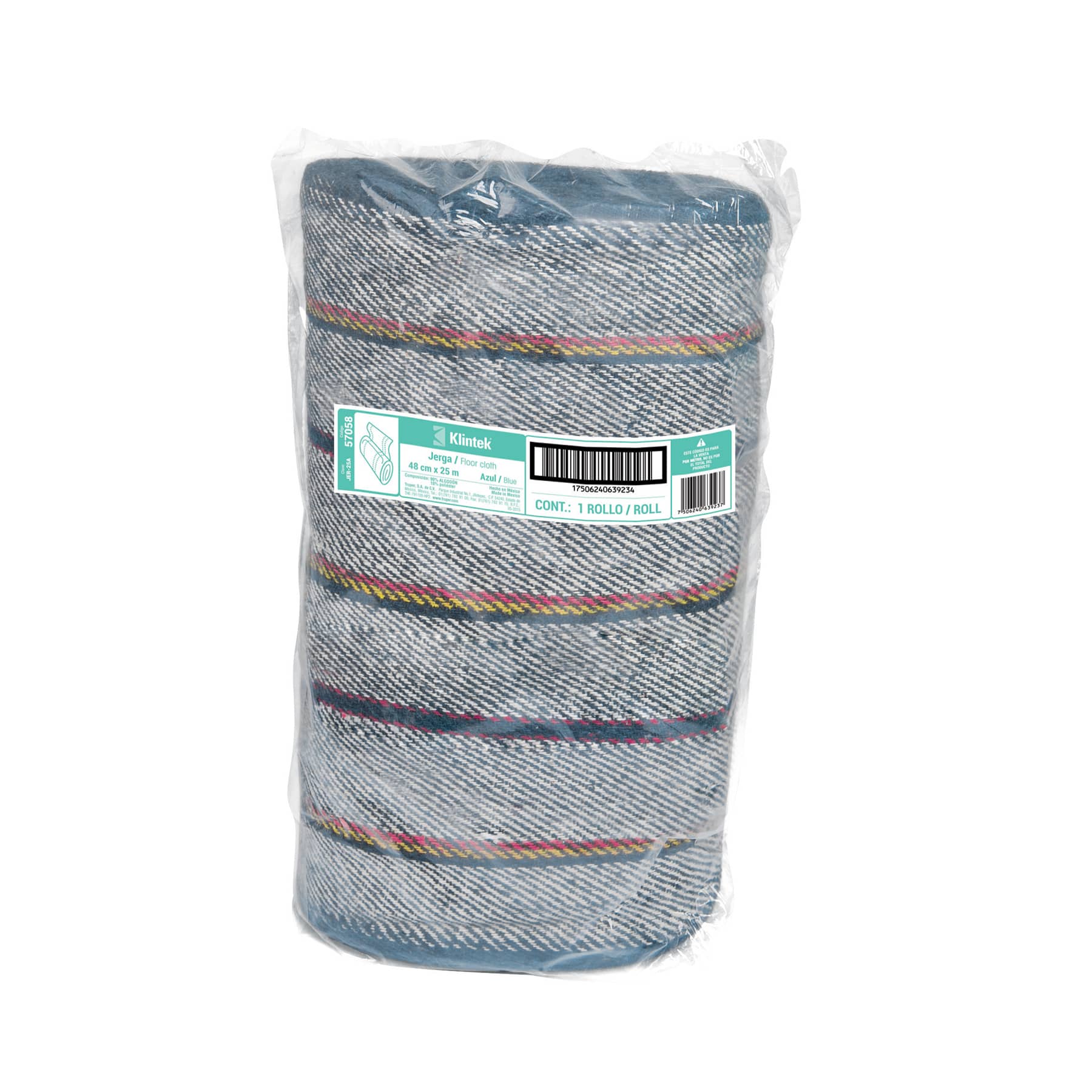 Rollo de 25 m de jerga sarga gruesa azul, KLINTEK