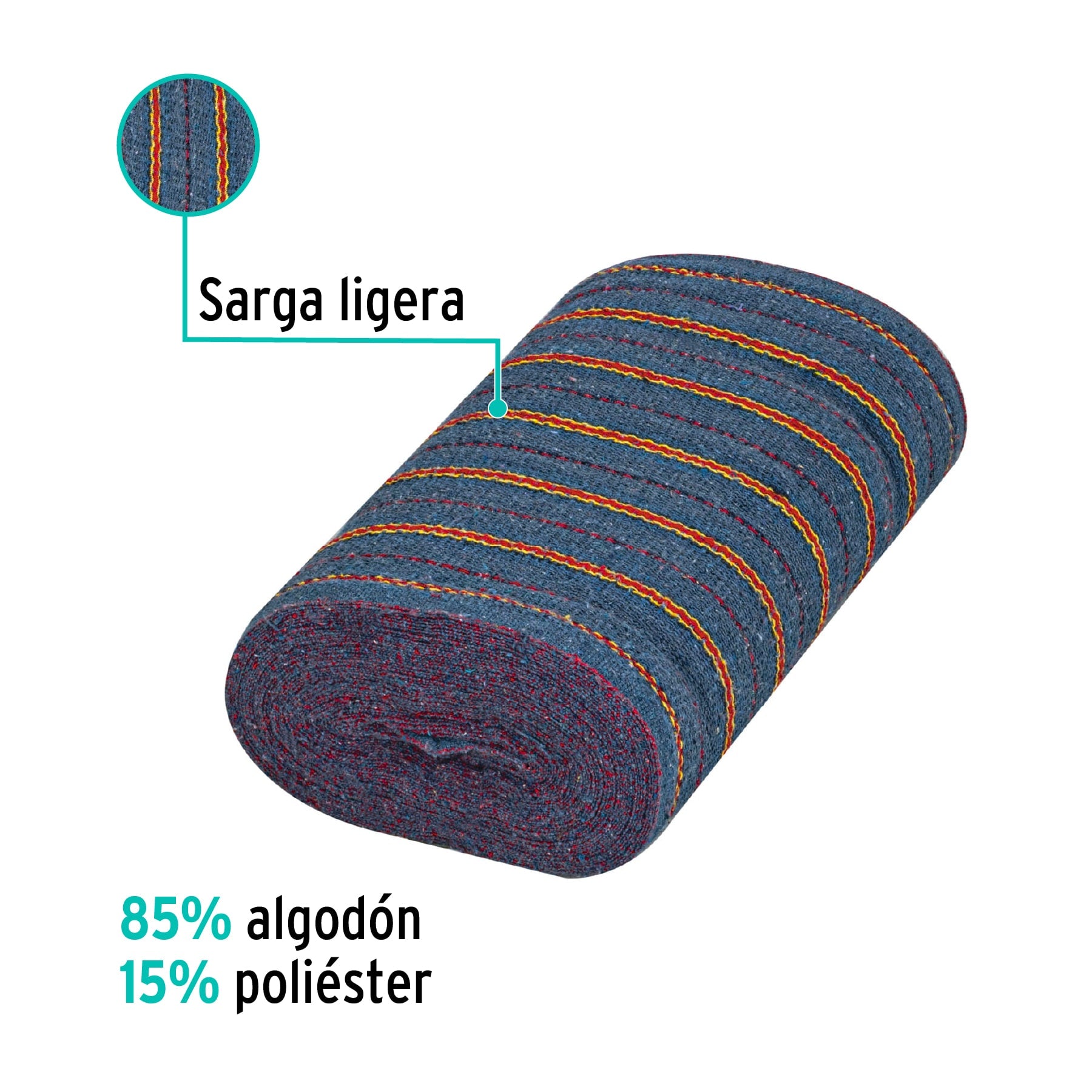 Rollo de 25 m de jerga plana gris, KLINTEK