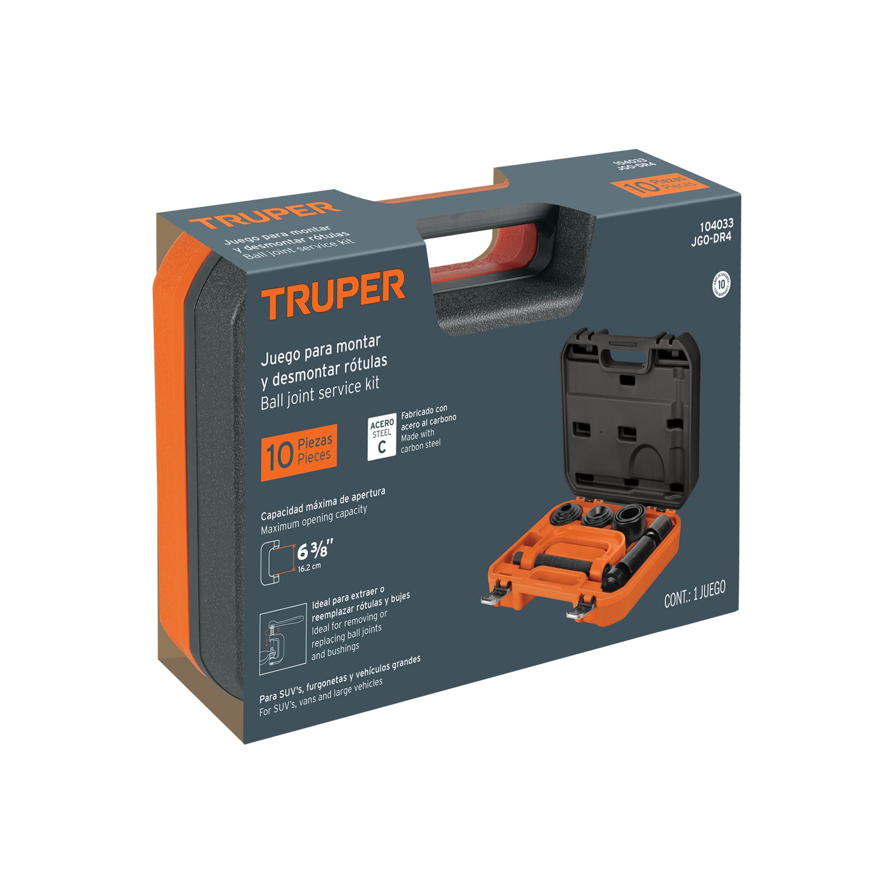 Juego para desmontar rótulas y terminales, 9 piezas, TRUPER