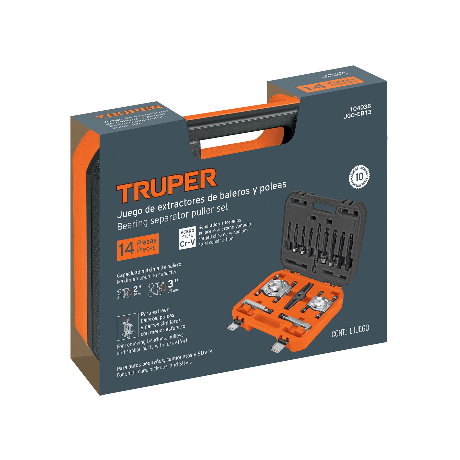 Juego extractores de baleros y poleas, 13 piezas, TRUPER