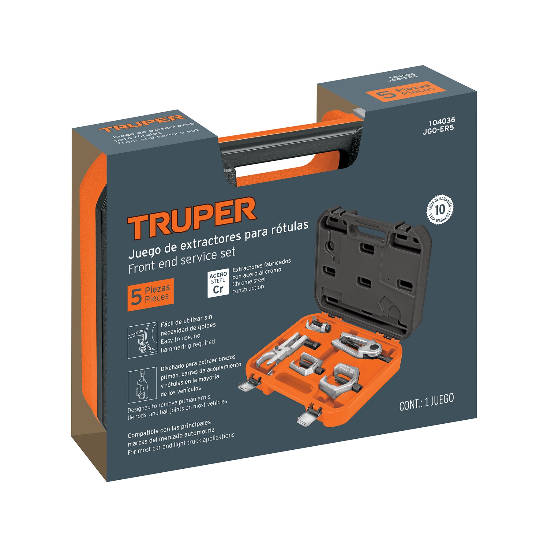 Juego de extractores para rótulas, 5 piezas, TRUPER