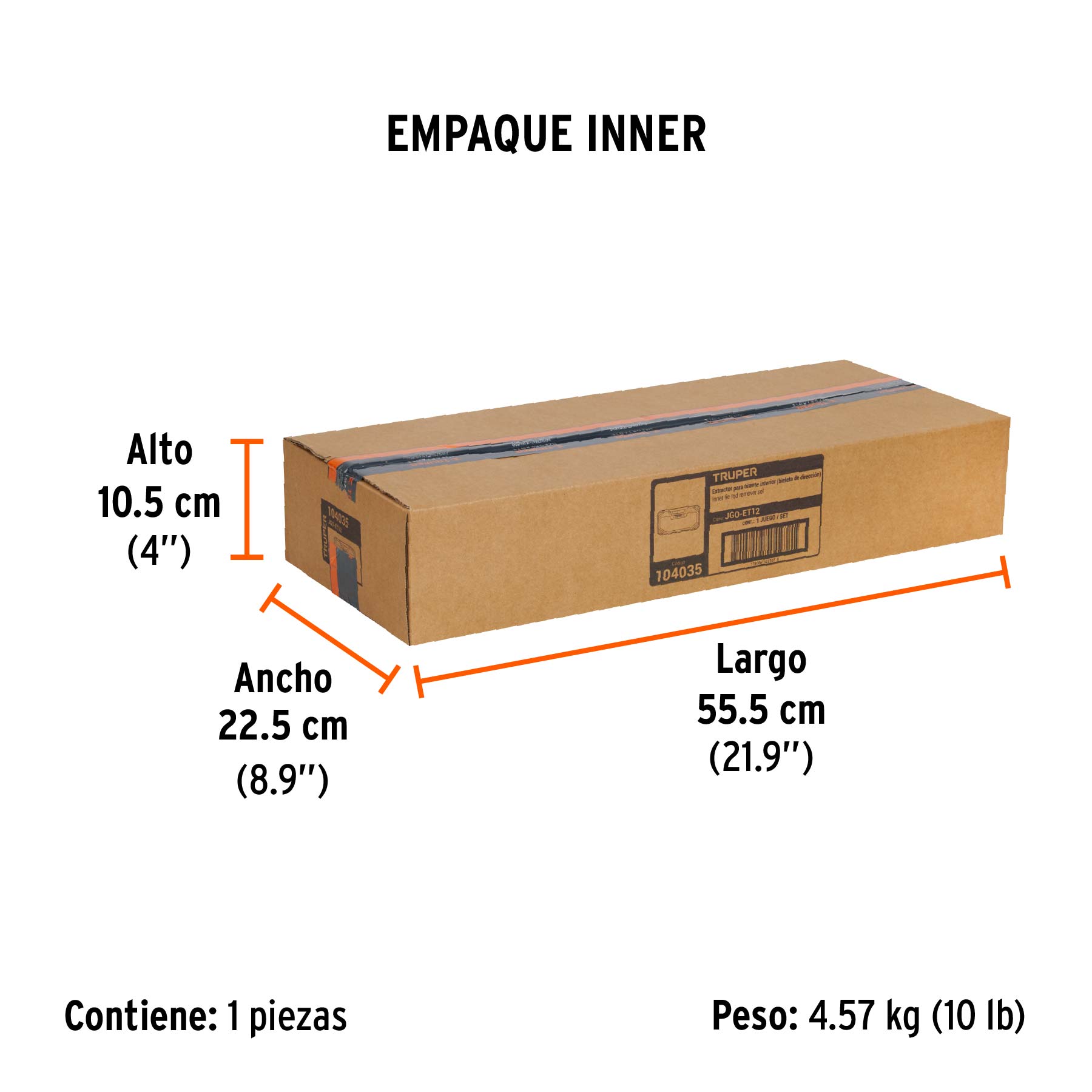 Extractor p/tirante interior (bieleta de dirección), TRUPER - Empaque