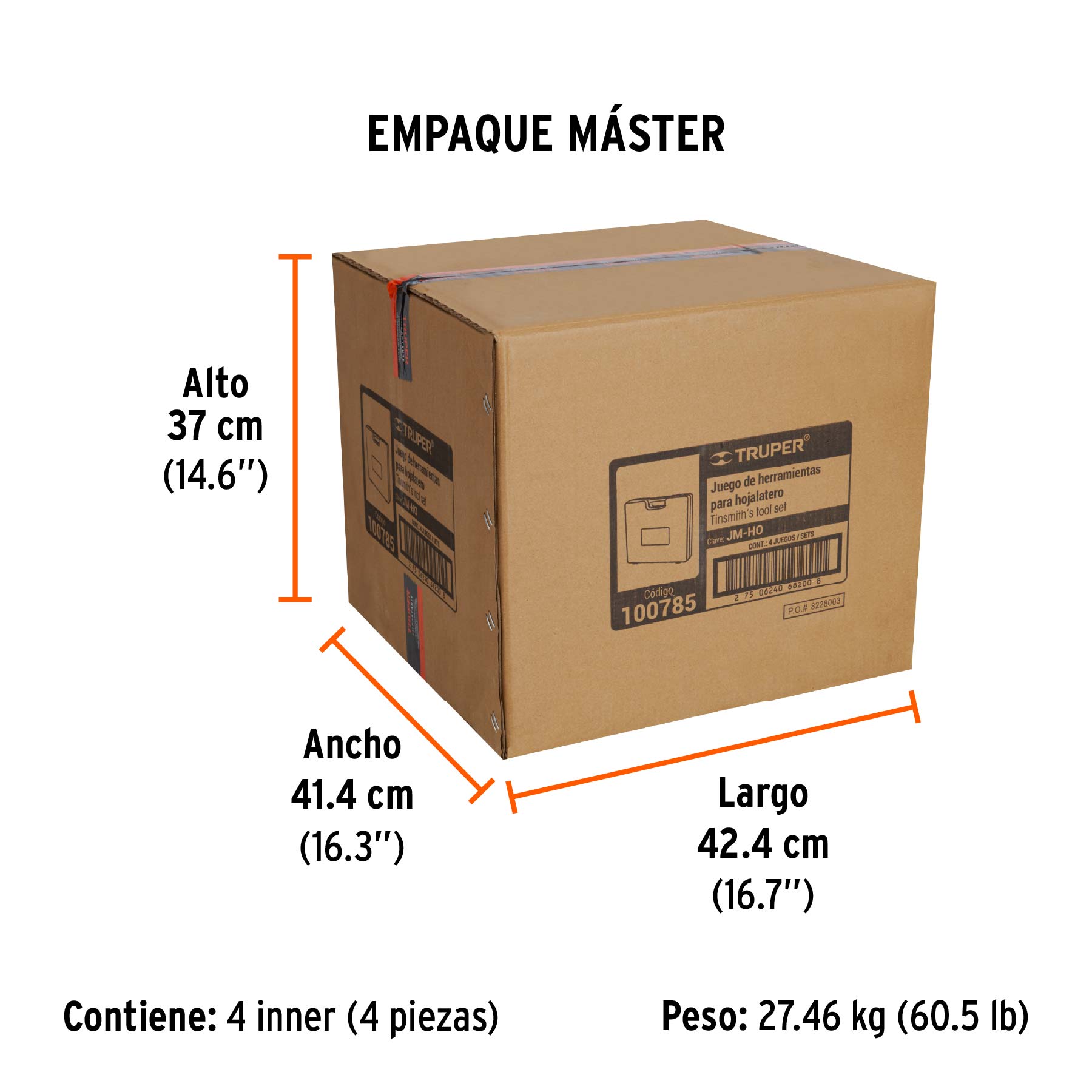 Juego 7 piezas de martillos y entibadores para hojalatero - Empaque