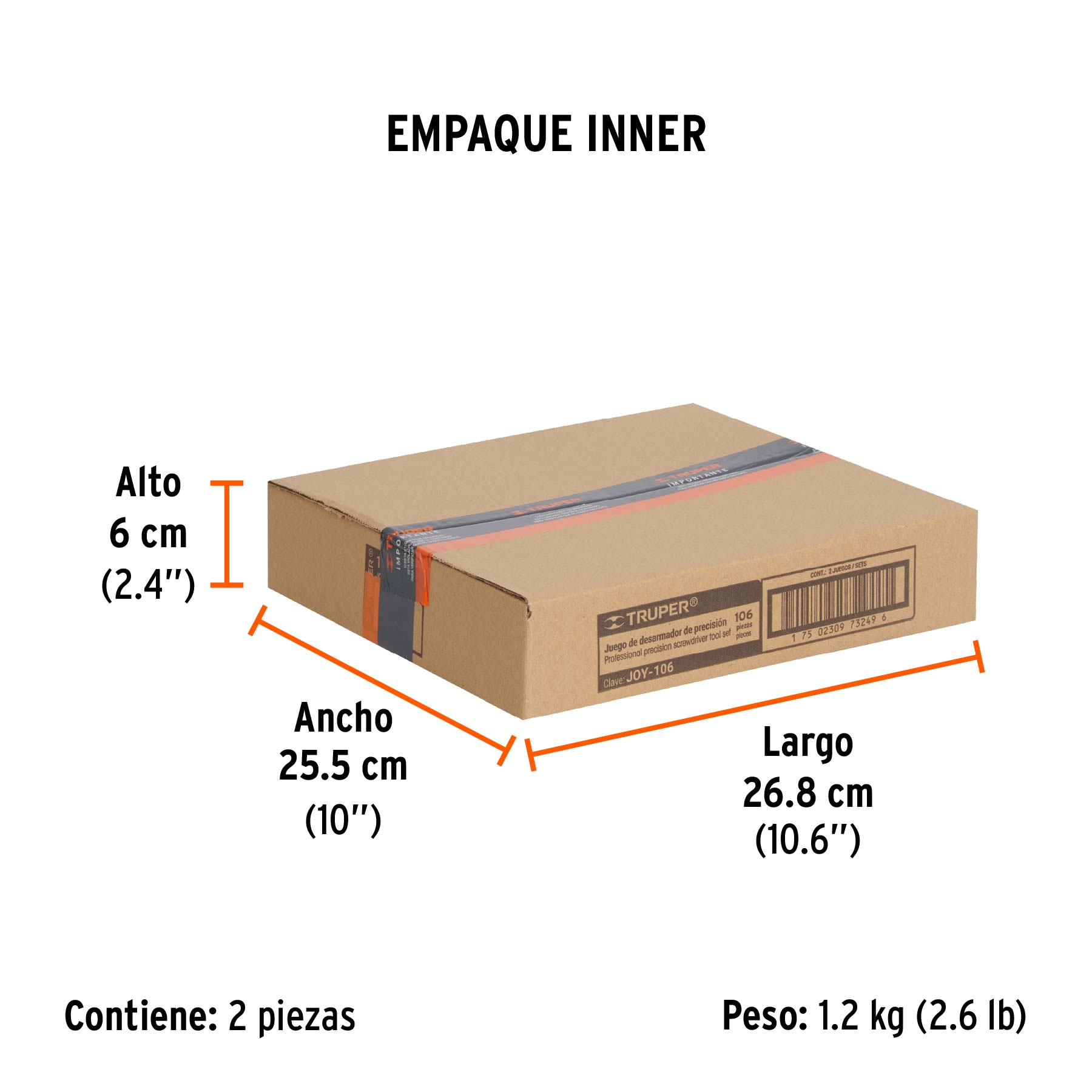 Desarmador de precisión con 106 puntas intercambiables - Empaque