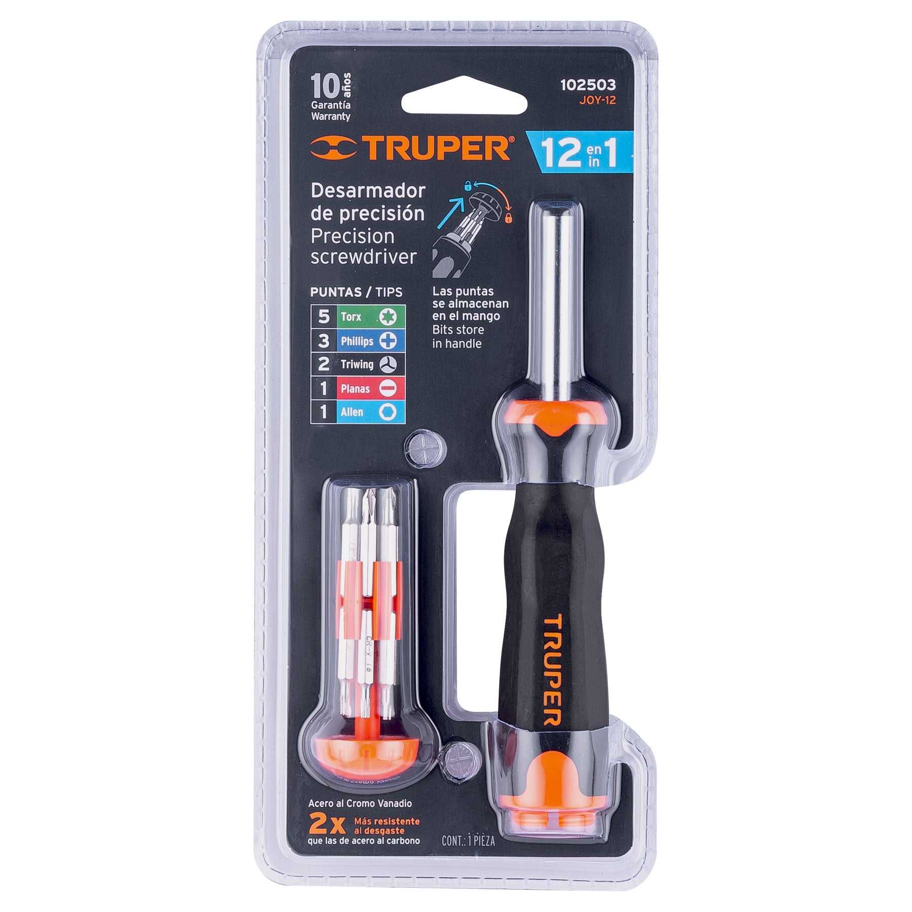 Desarmador de joyero multi puntas 12 en 1, TRUPER