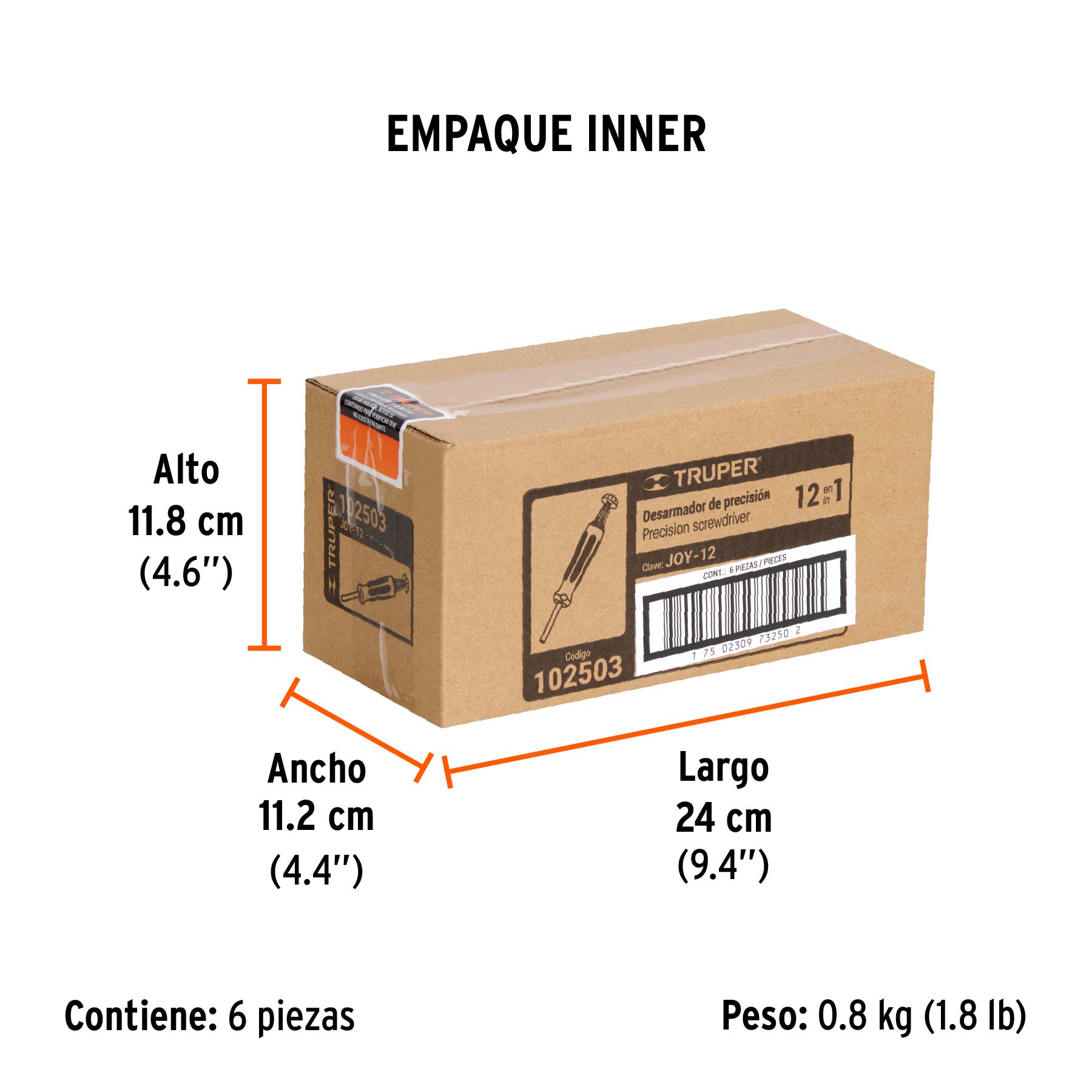 Desarmador de joyero multi puntas 12 en 1, TRUPER - Empaque
