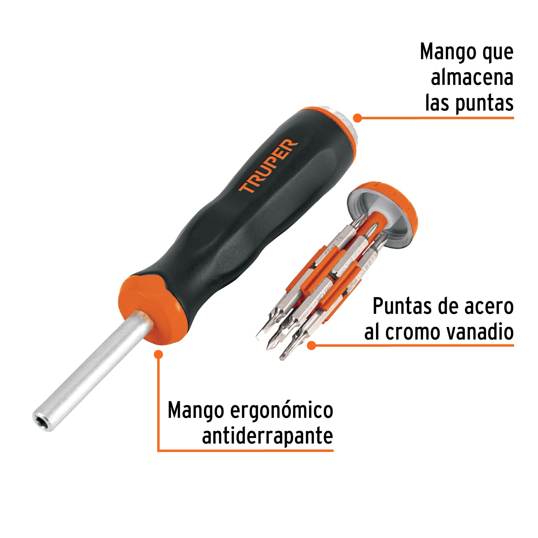 Desarmador de joyero multi puntas 12 en 1, TRUPER