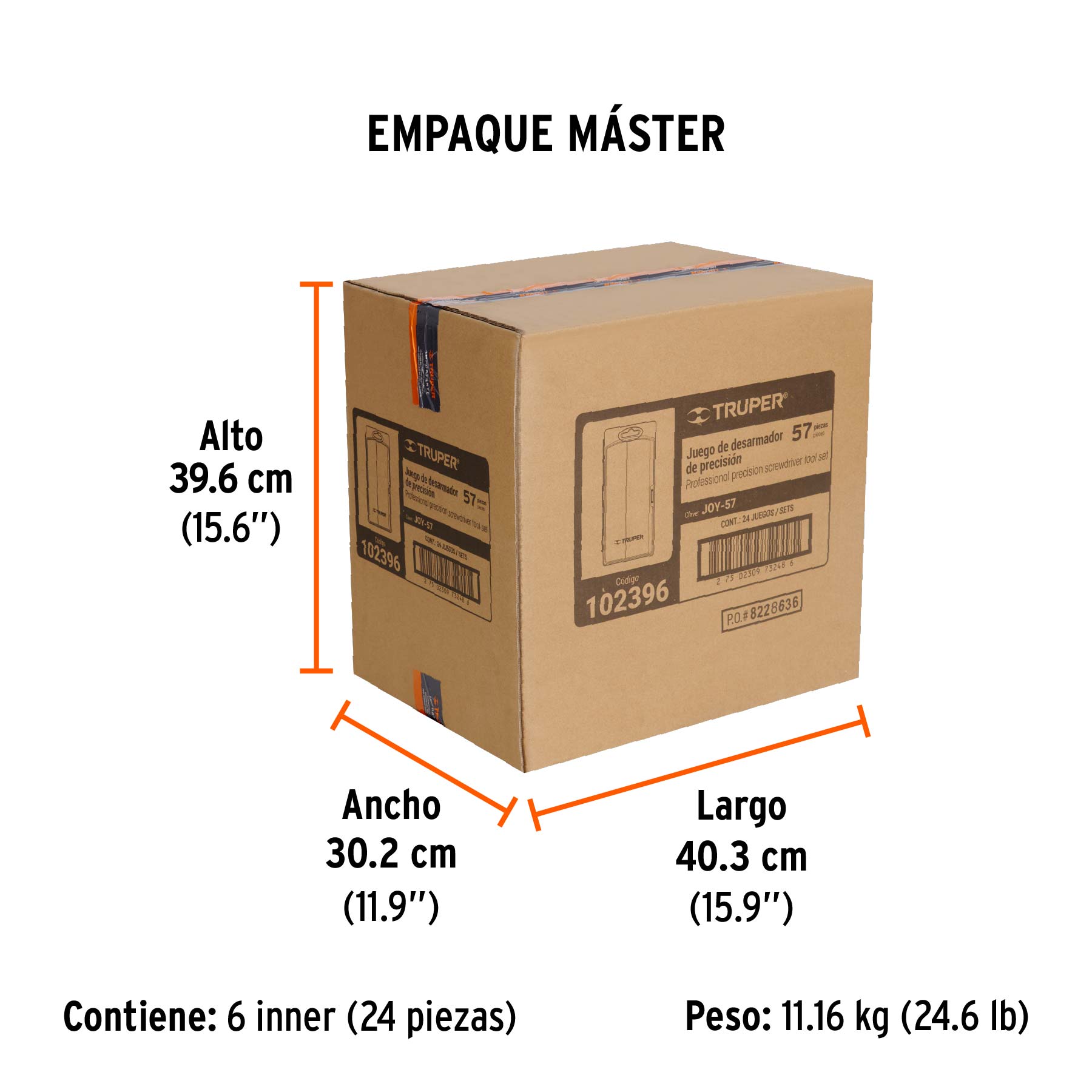 Desarmador de precisión con 57 puntas intercambiables - Empaque