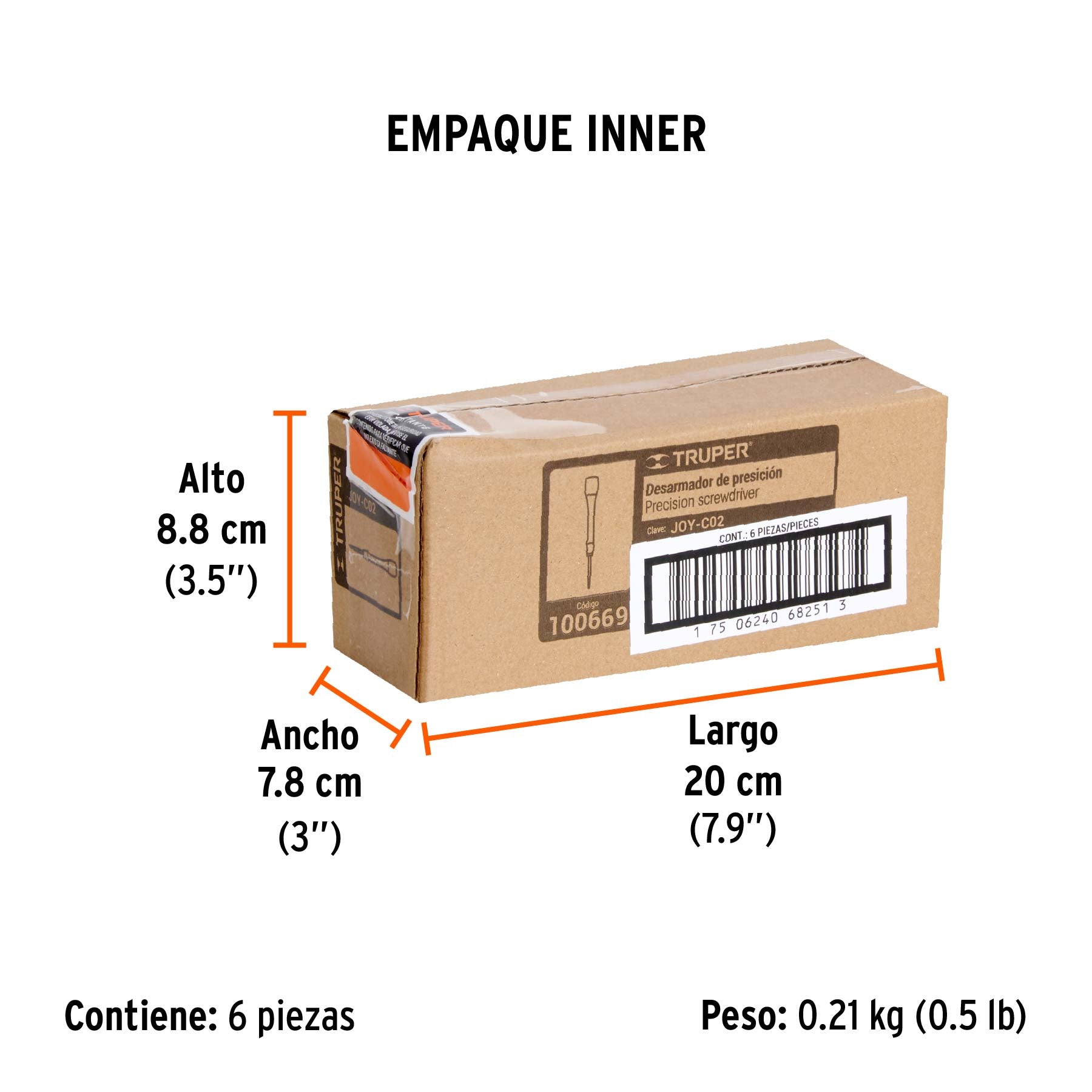 Desarmador de precisión de cruz PH00 mango ergonómico - Empaque