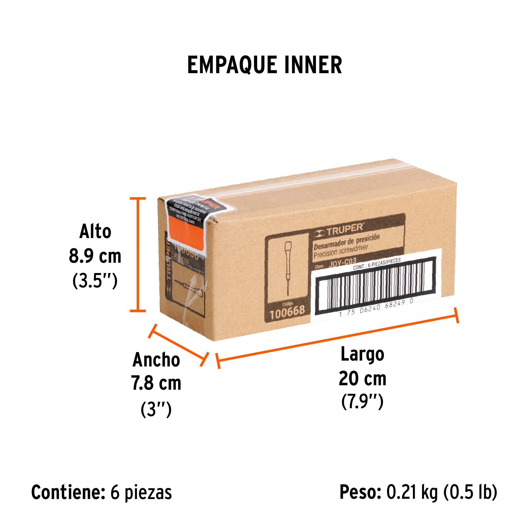 Desarmador de precisión de cruz PH000 mango ergonómico - Empaque