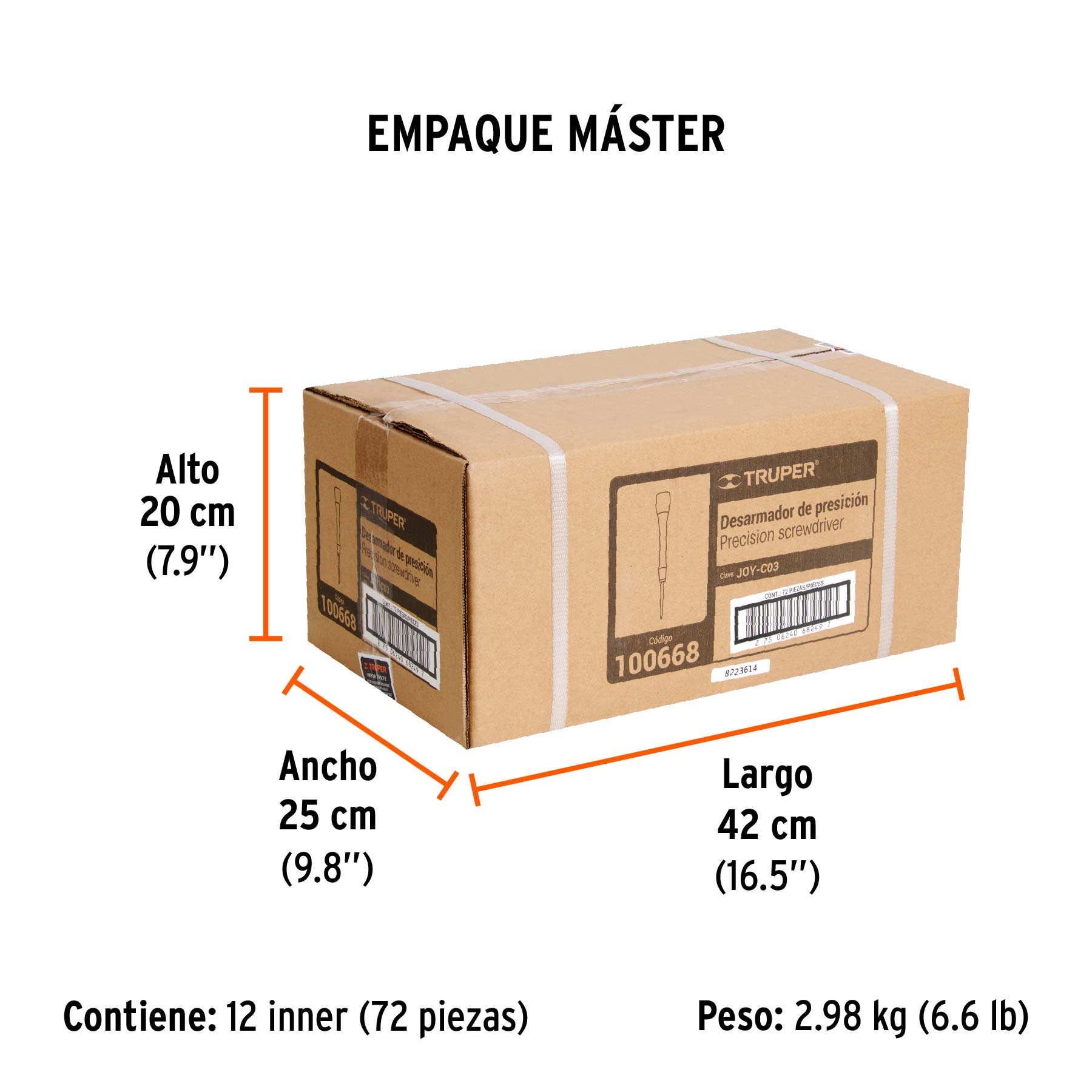 Desarmador de precisión de cruz PH000 mango ergonómico - Empaque