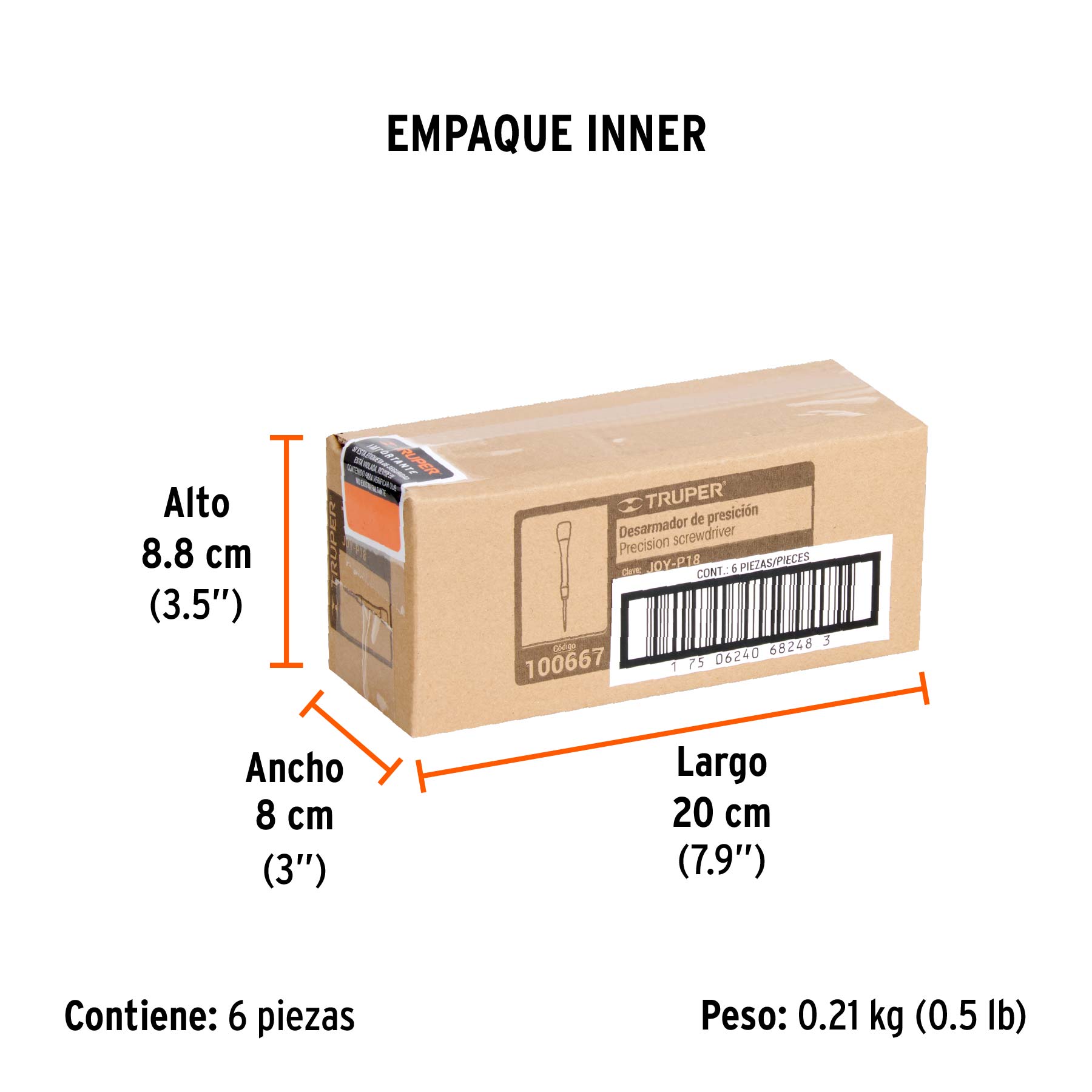 Desarmador de precisión plano de 1.8 mm mango ergonómico - Empaque