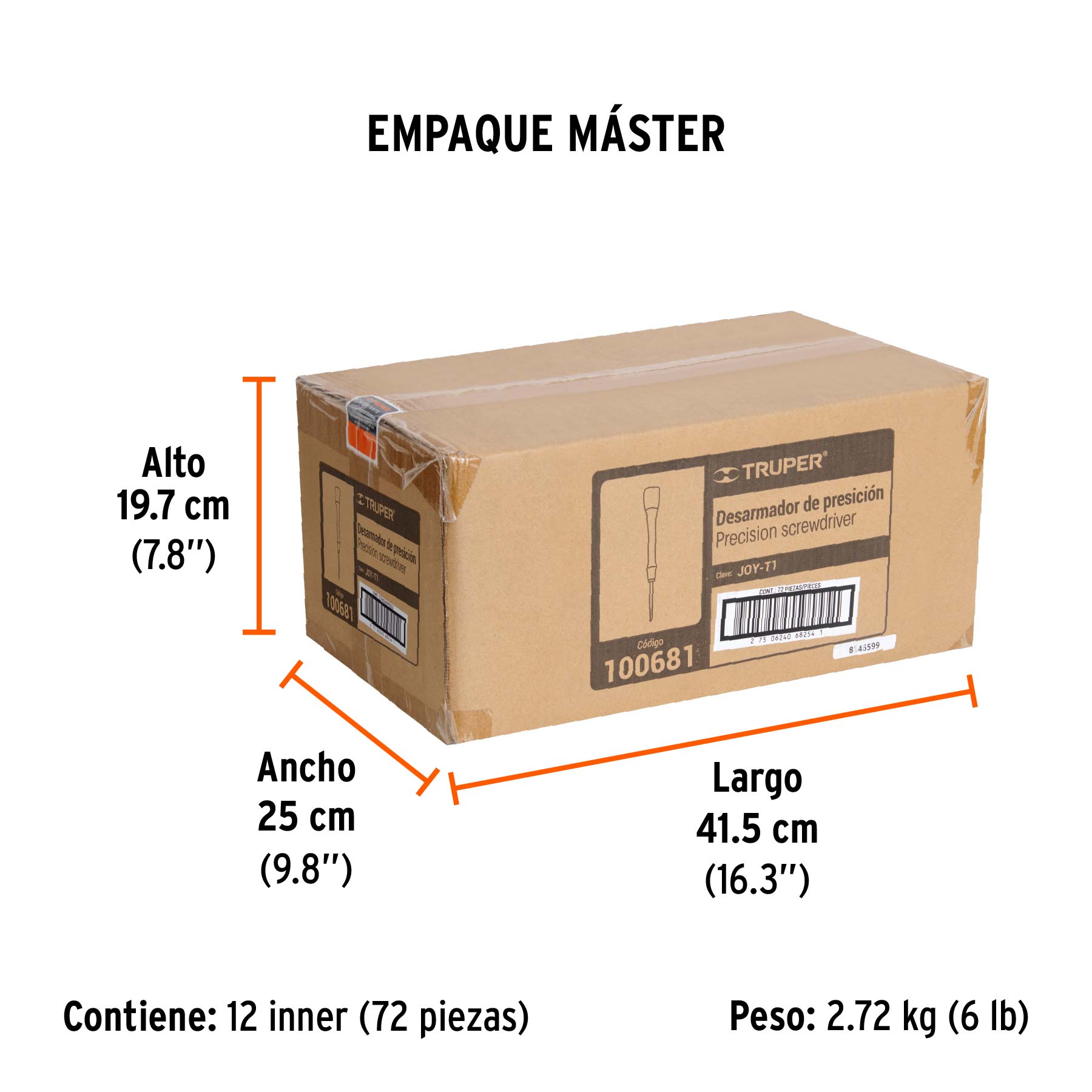 Desarmador de precisión punta torx T1 mango ergonómico - Empaque