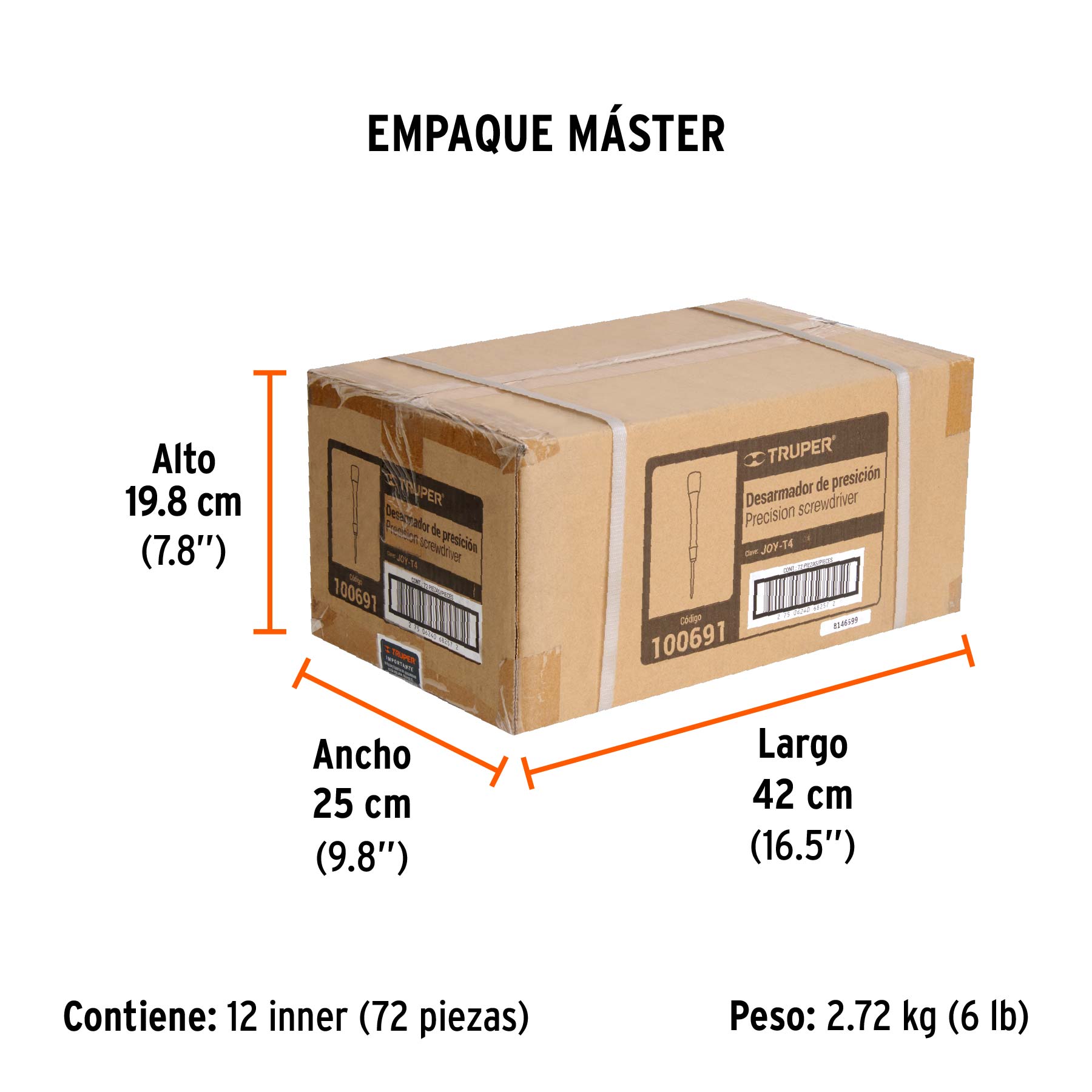 Desarmador de precisión punta torx T4 mango ergonómico - Empaque