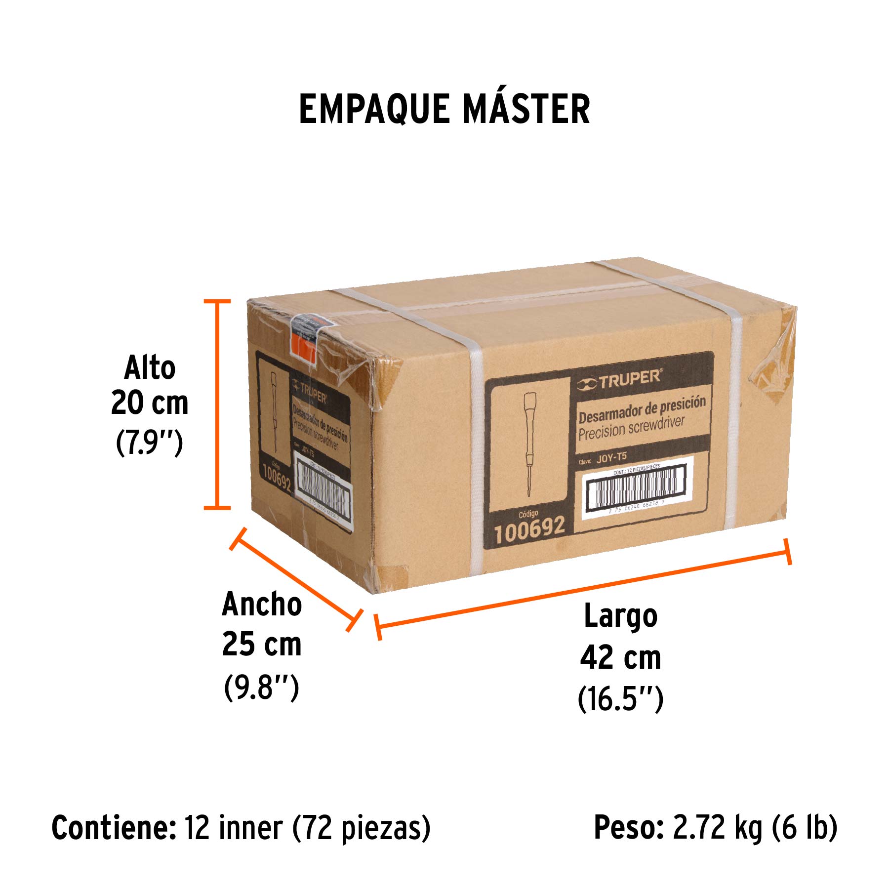 Desarmador de precisión punta torx T5 mango ergonómico - Empaque