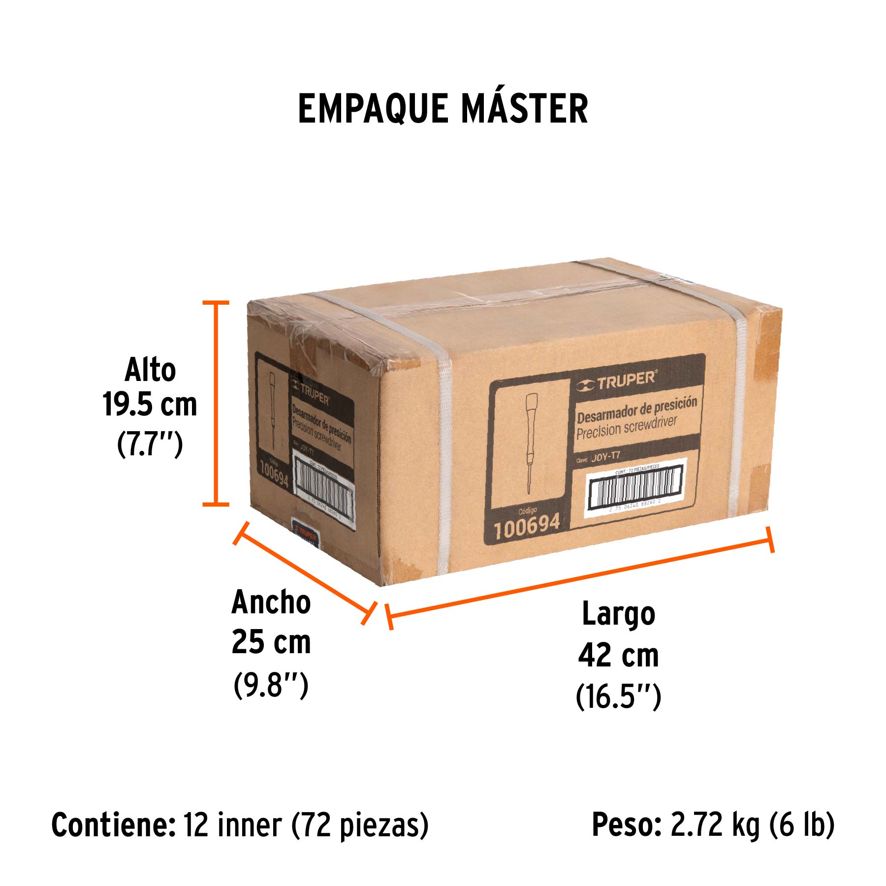 Desarmador de precisión punta torx T7 mango ergonómico - Empaque
