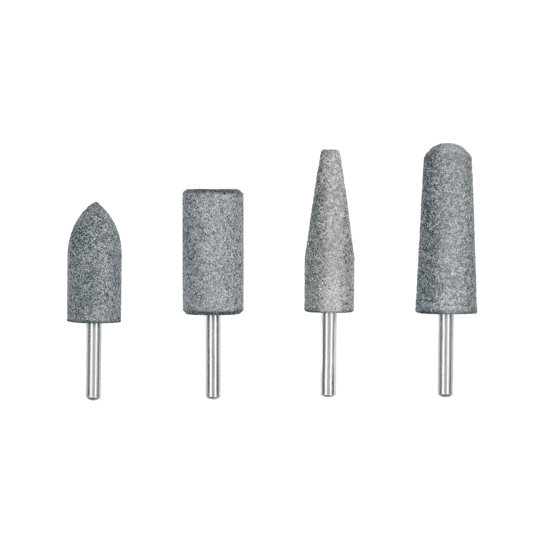 Juego de 4 piedras montadas zanco 1/4", acero inoxidable
