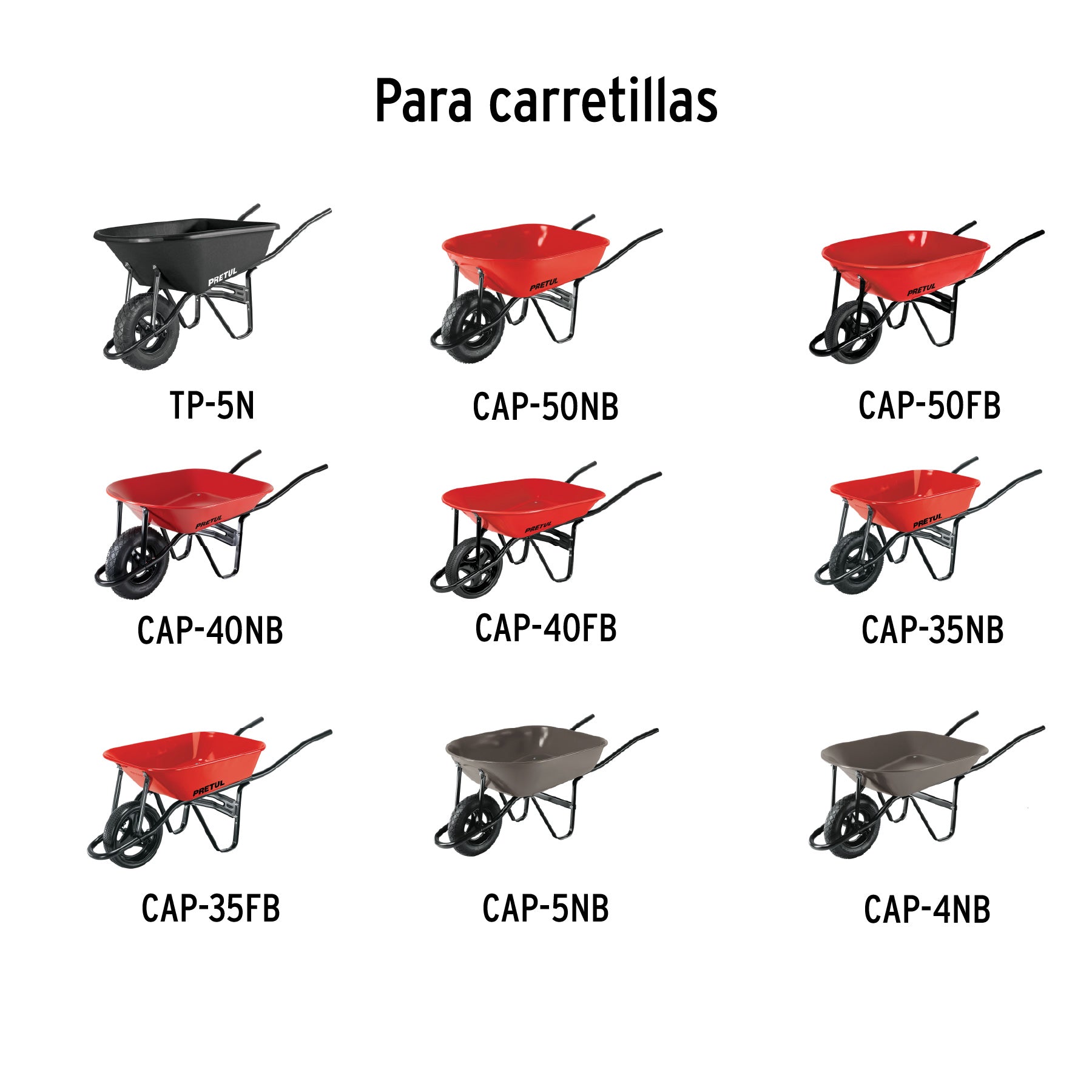2 tirantes calibre 18 para carretillas PRETUL