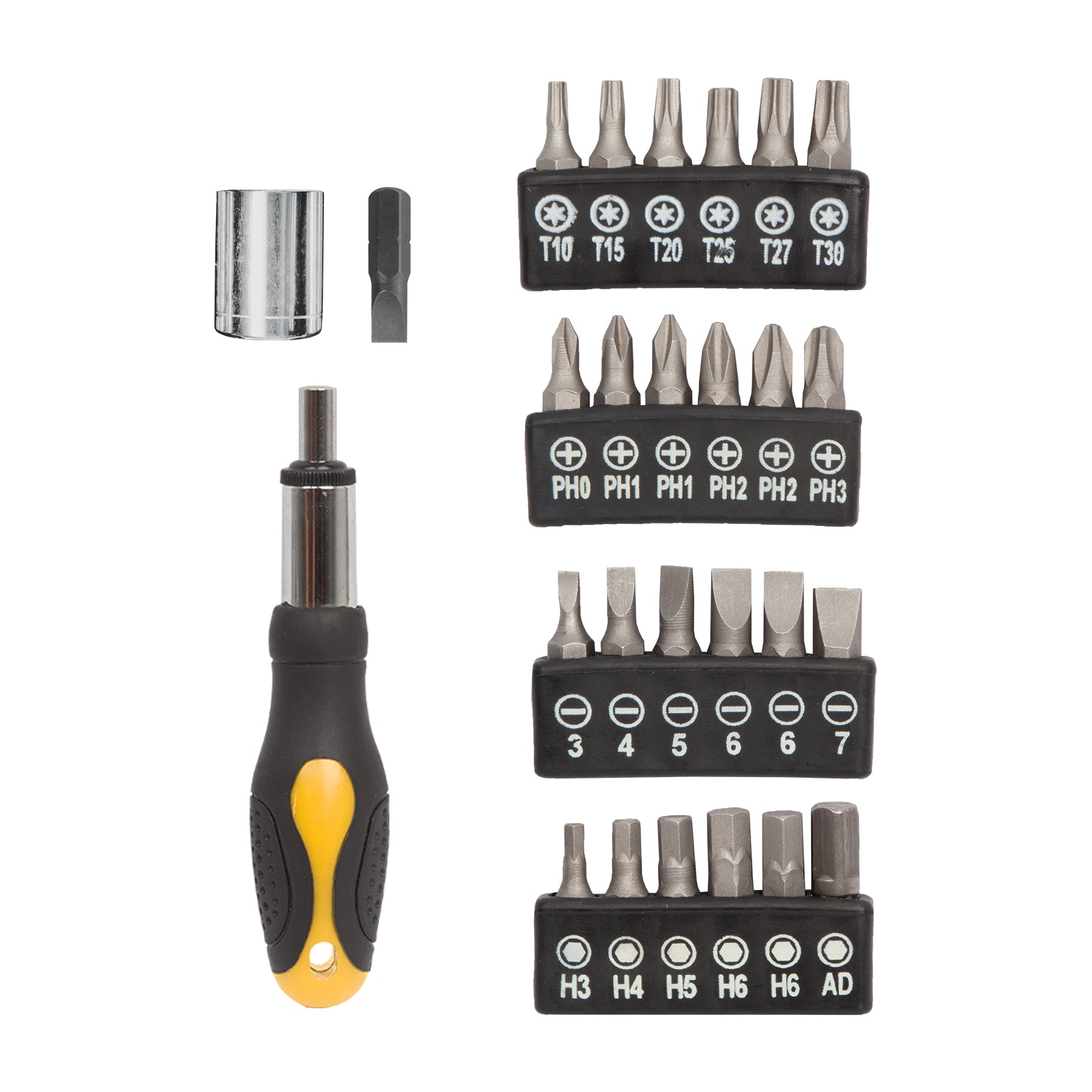 Juego de 39 herramientas 1/4" para mecánico, PRETUL