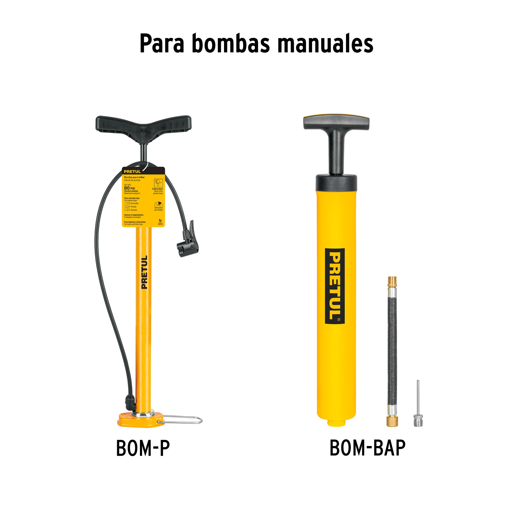 Juego de válvulas para infladores y bombas de aire, PRETUL