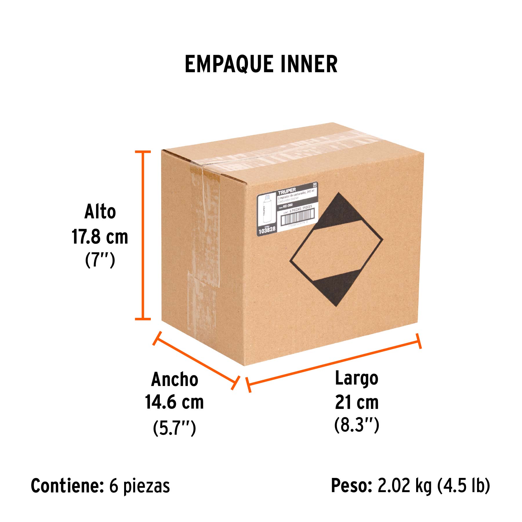 Limpiador de carburador, 345 ml (12 oz), TRUPER - Empaque