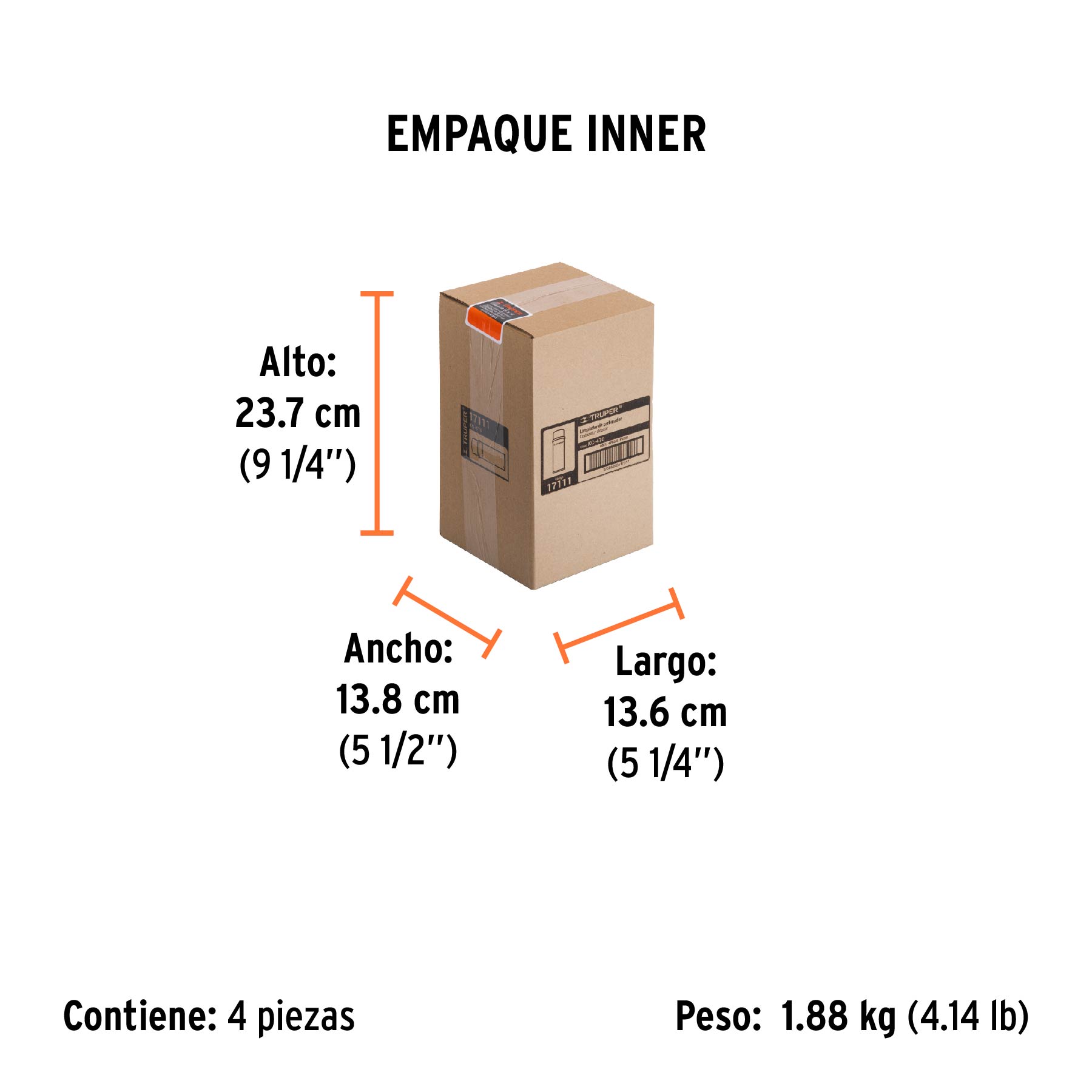 Limpiador de carburador, 470ml (16oz), TRUPER - Empaque