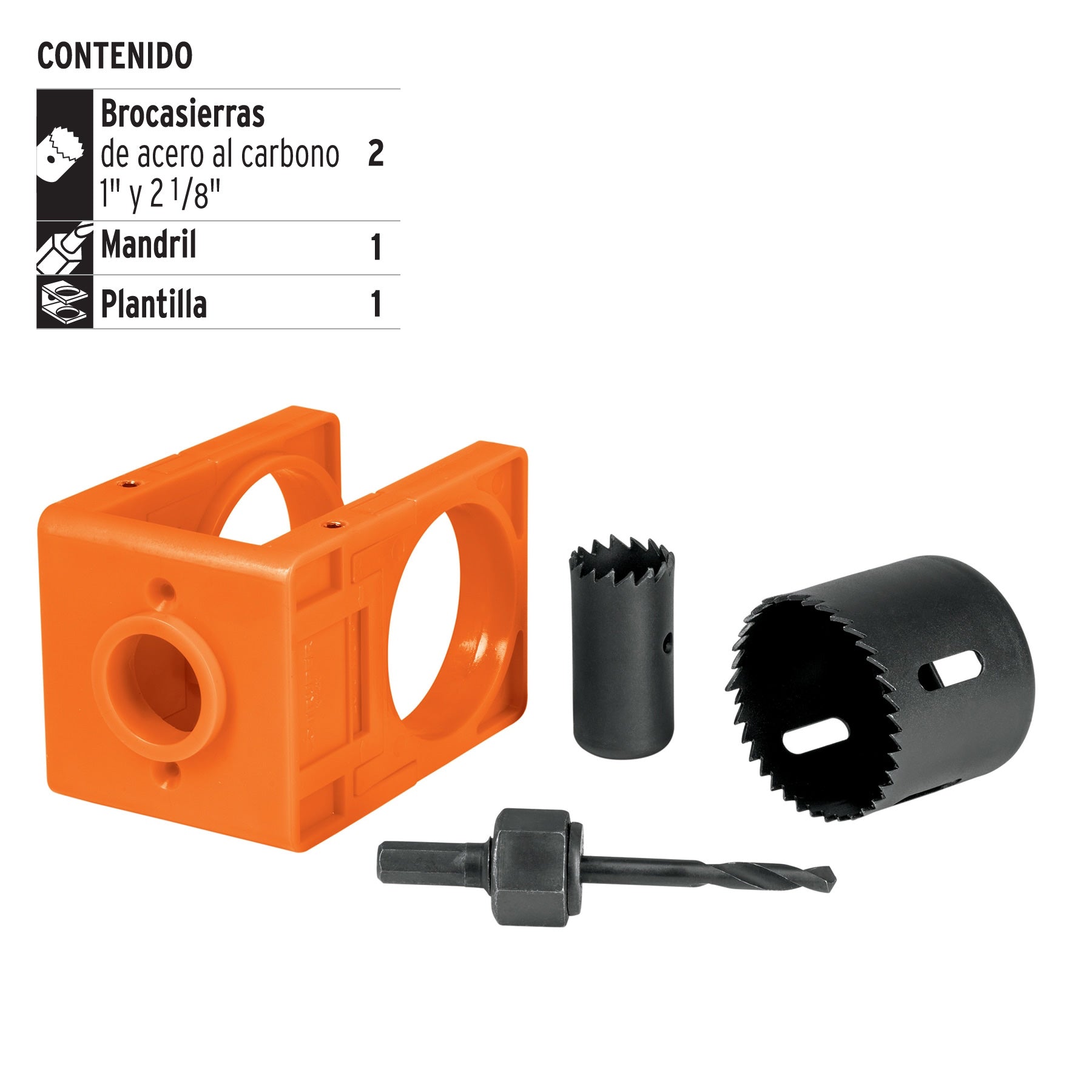 Kit para instalar cerraduras de 4 piezas y plantilla