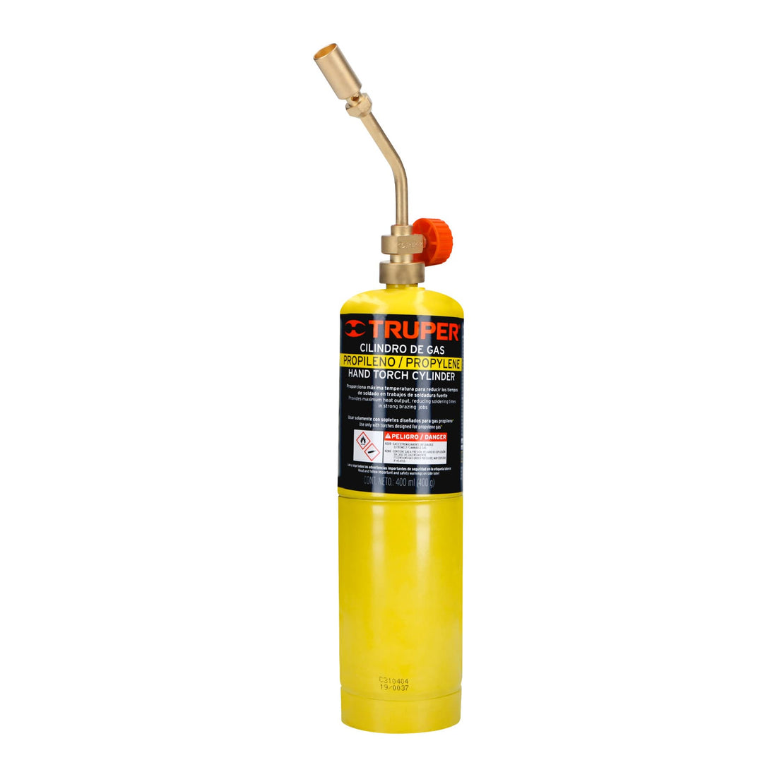 Kit soplete y cilindro de gas propileno 400 g, amarillo