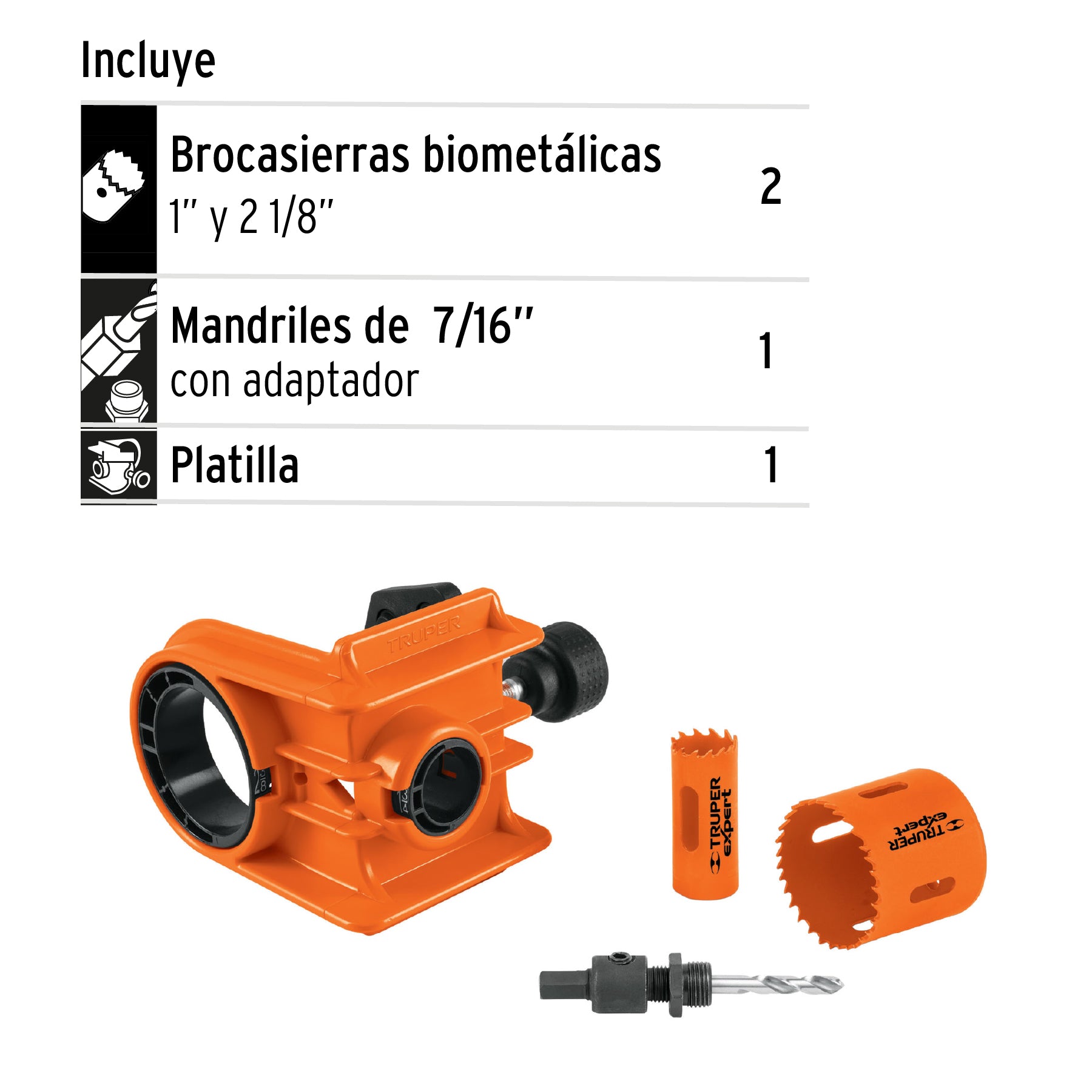 Juego de 4 piezas para instalar cerraduras, TRUPER EXPERT