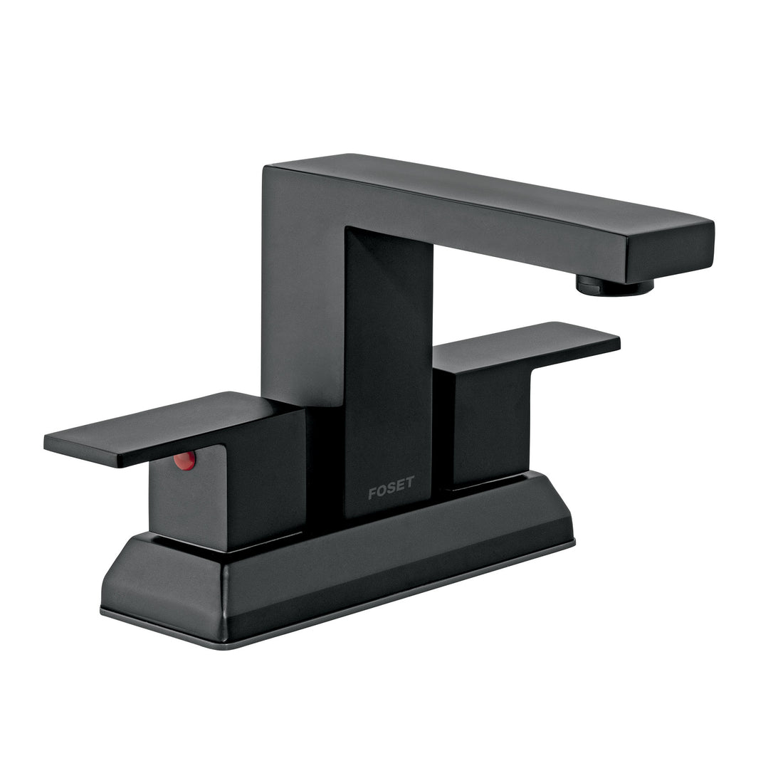 Mezcladora para lavabo 4", negro, FOSET KUBO