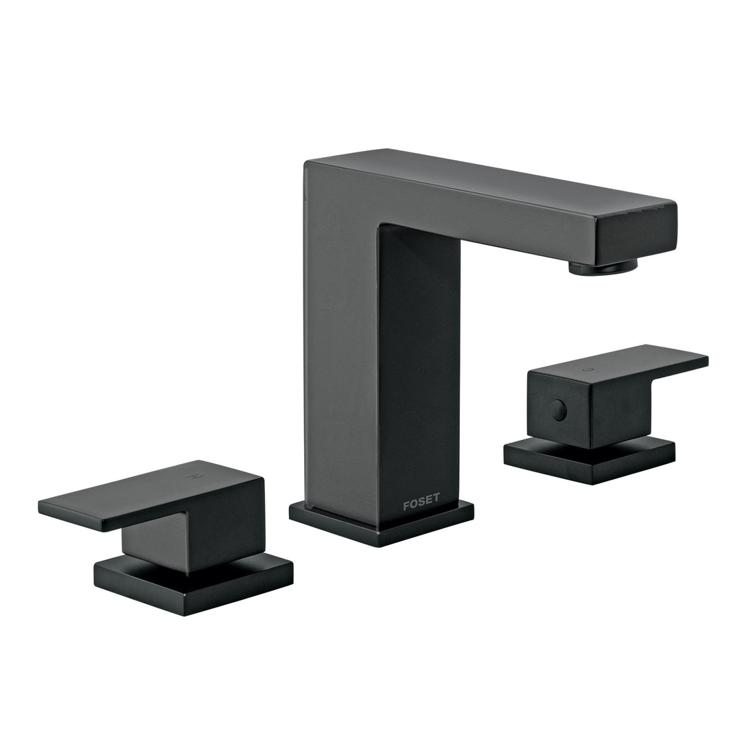 Mezcladora para lavabo taladros separados, negro, FOSET KUBO