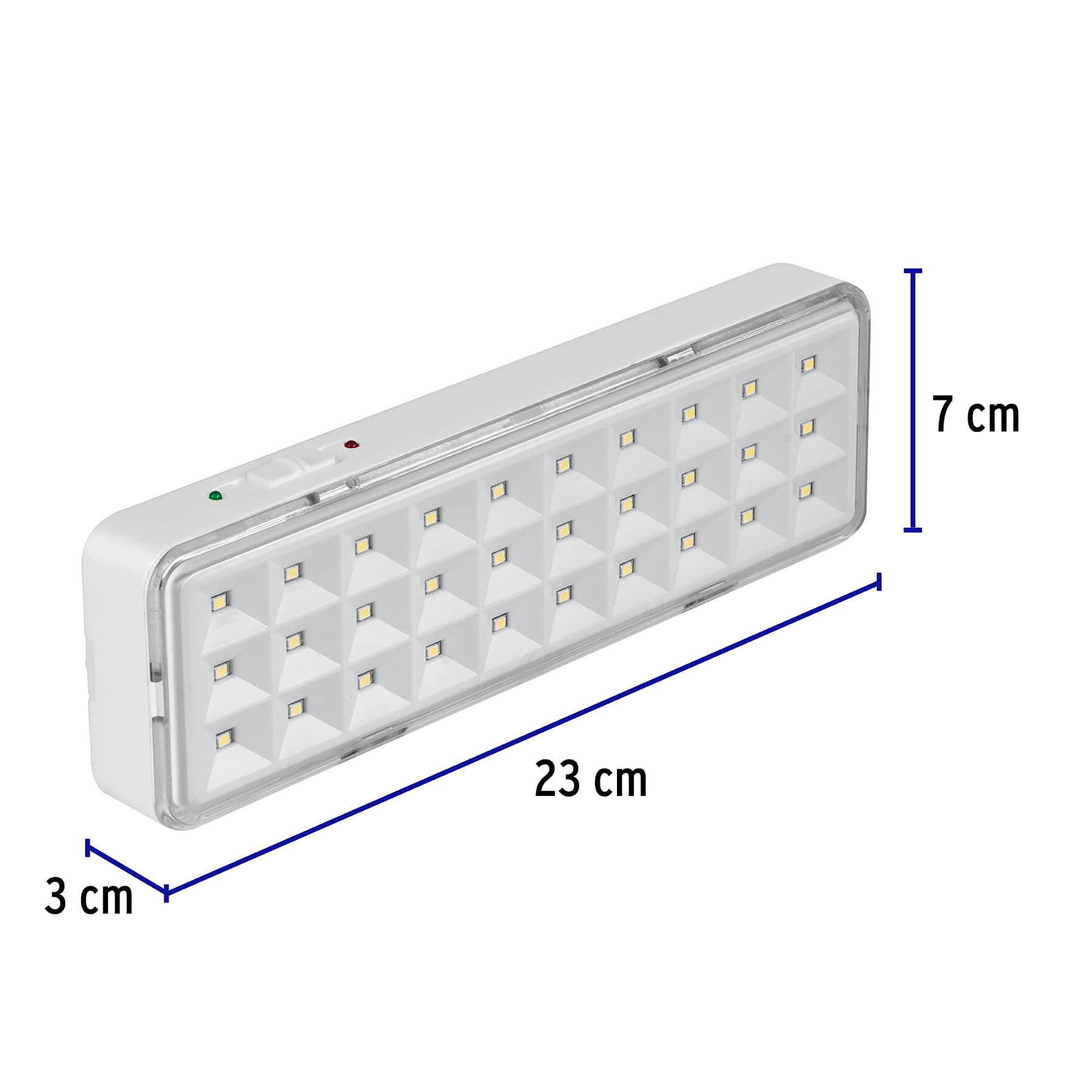 Lámpara de emergencia de 30 Leds, 220 lm recargable, VOLTECK