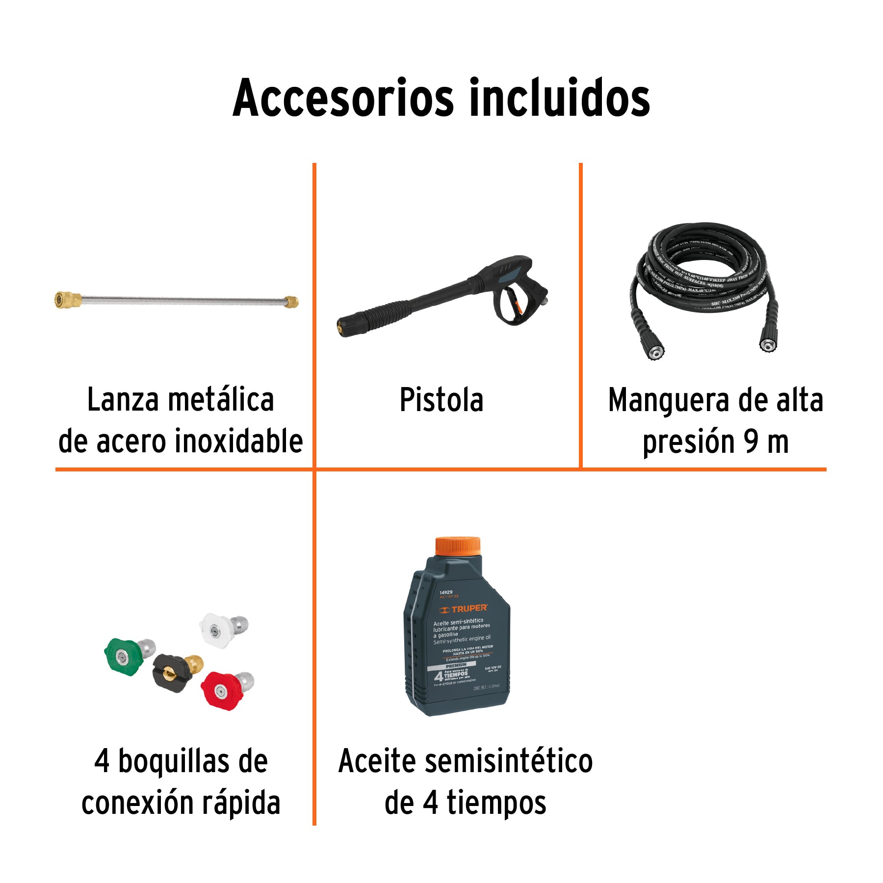 Hidrolavadora con motor a gasolina, 2,800 PSI, TRUPER