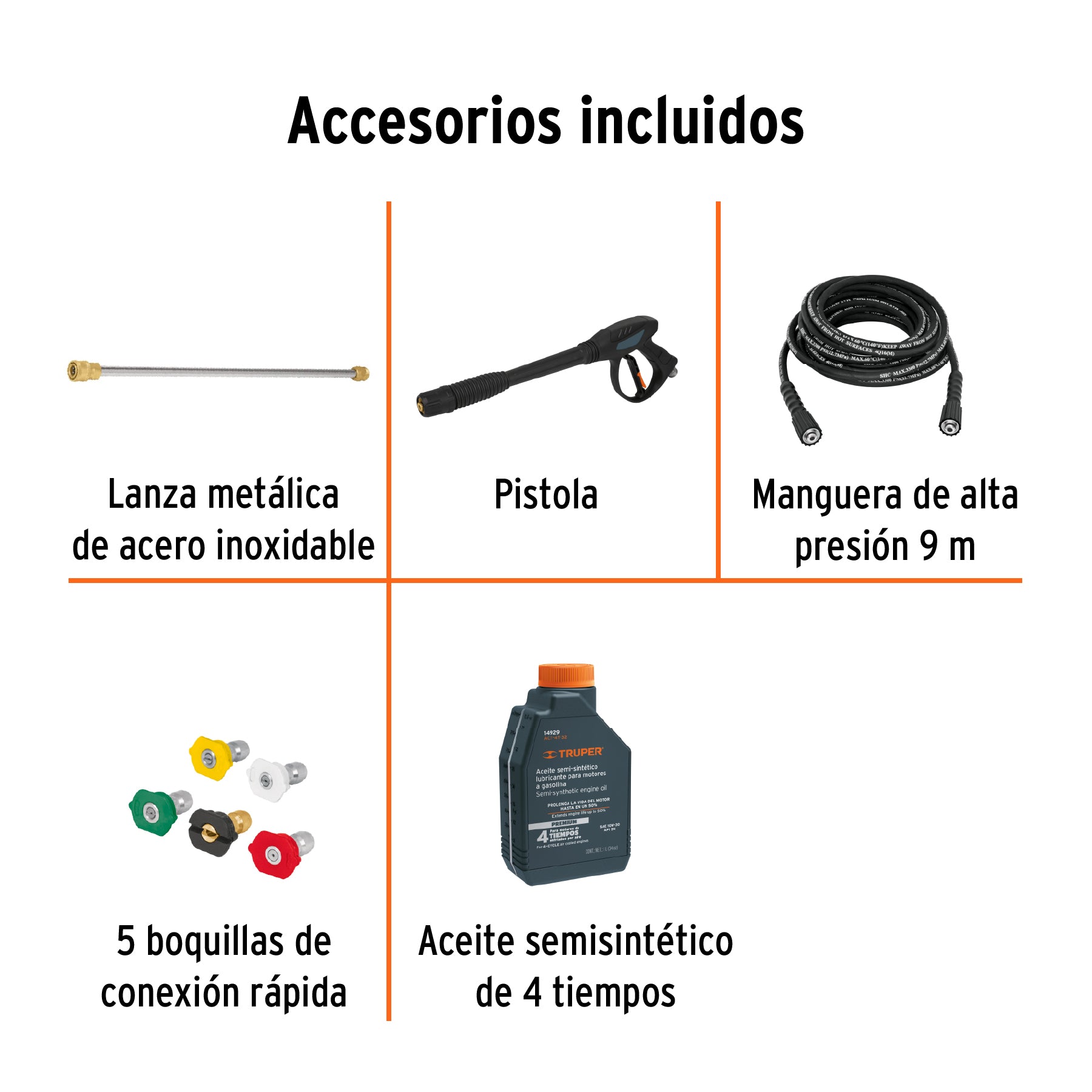 Hidrolavadora con motor a gasolina, 3,300 PSI, TRUPER