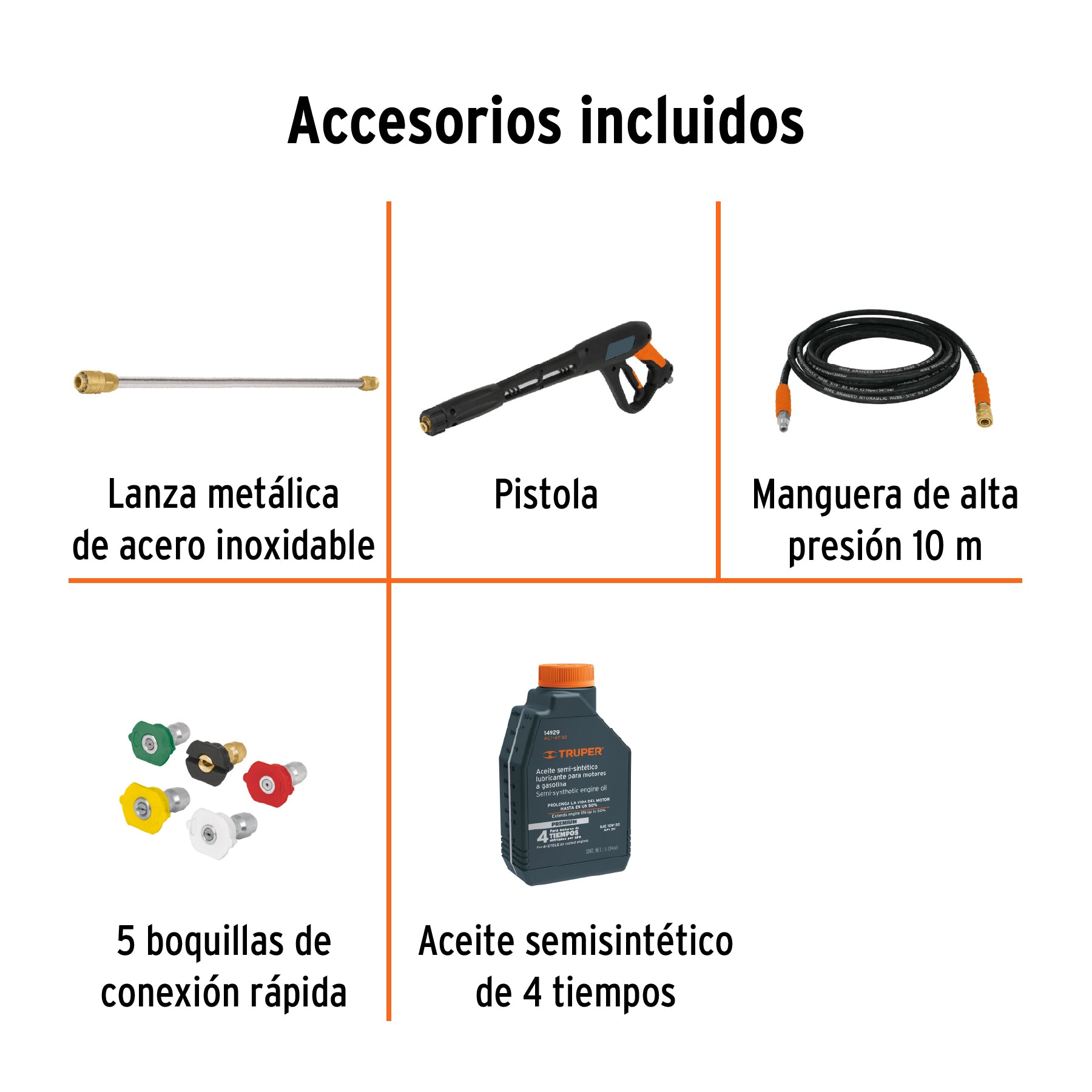 Hidrolavadora con motor a gasolina, 4000 PSI, TRUPER