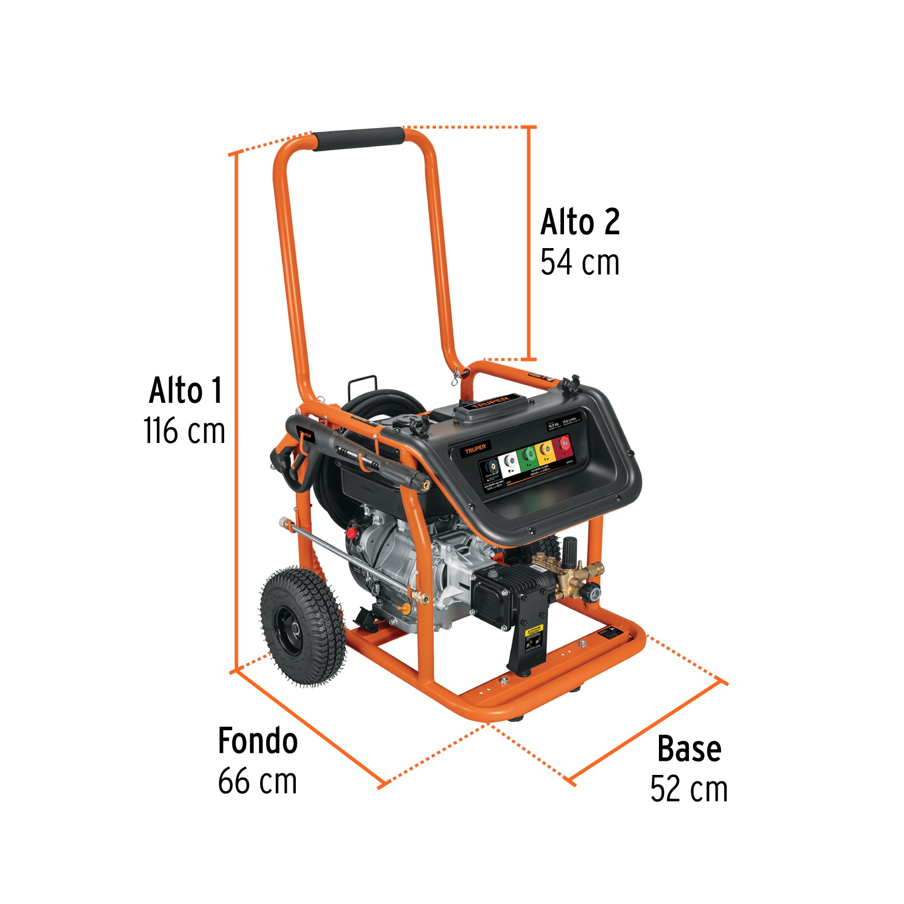 Hidrolavadora con motor a gasolina, 4000 PSI, TRUPER