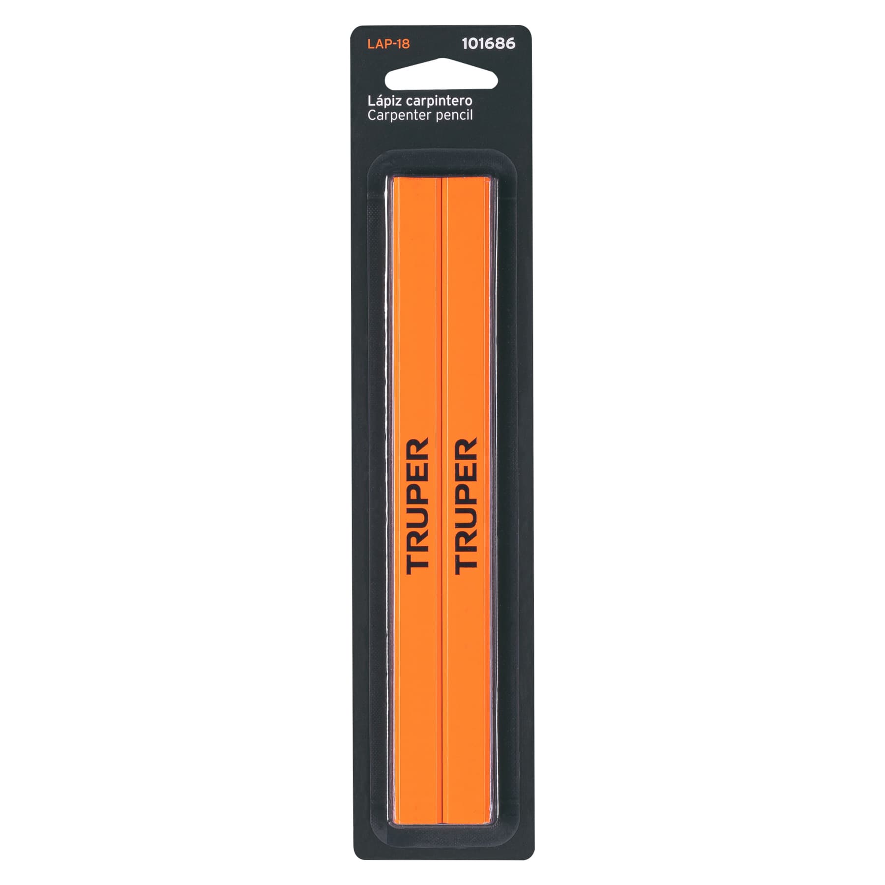 Blíster con 2 lápices de 18 cm para carpintero, TRUPER