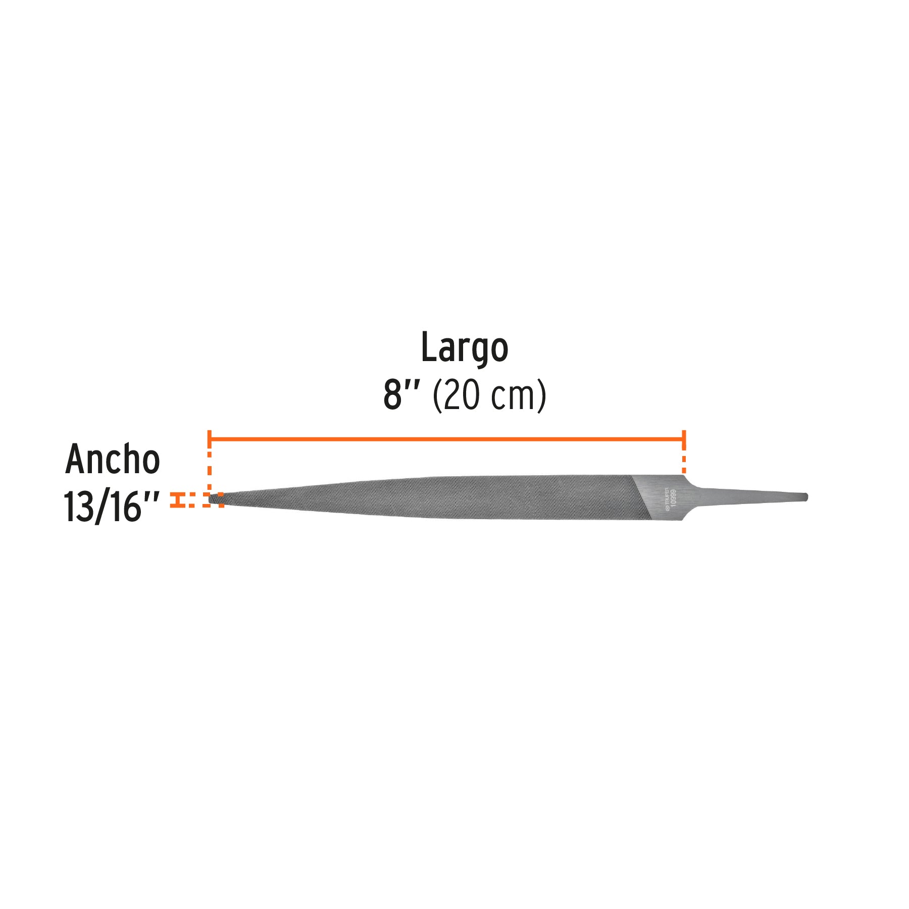 Lima para cerrajero bastarda 8", TRUPER
