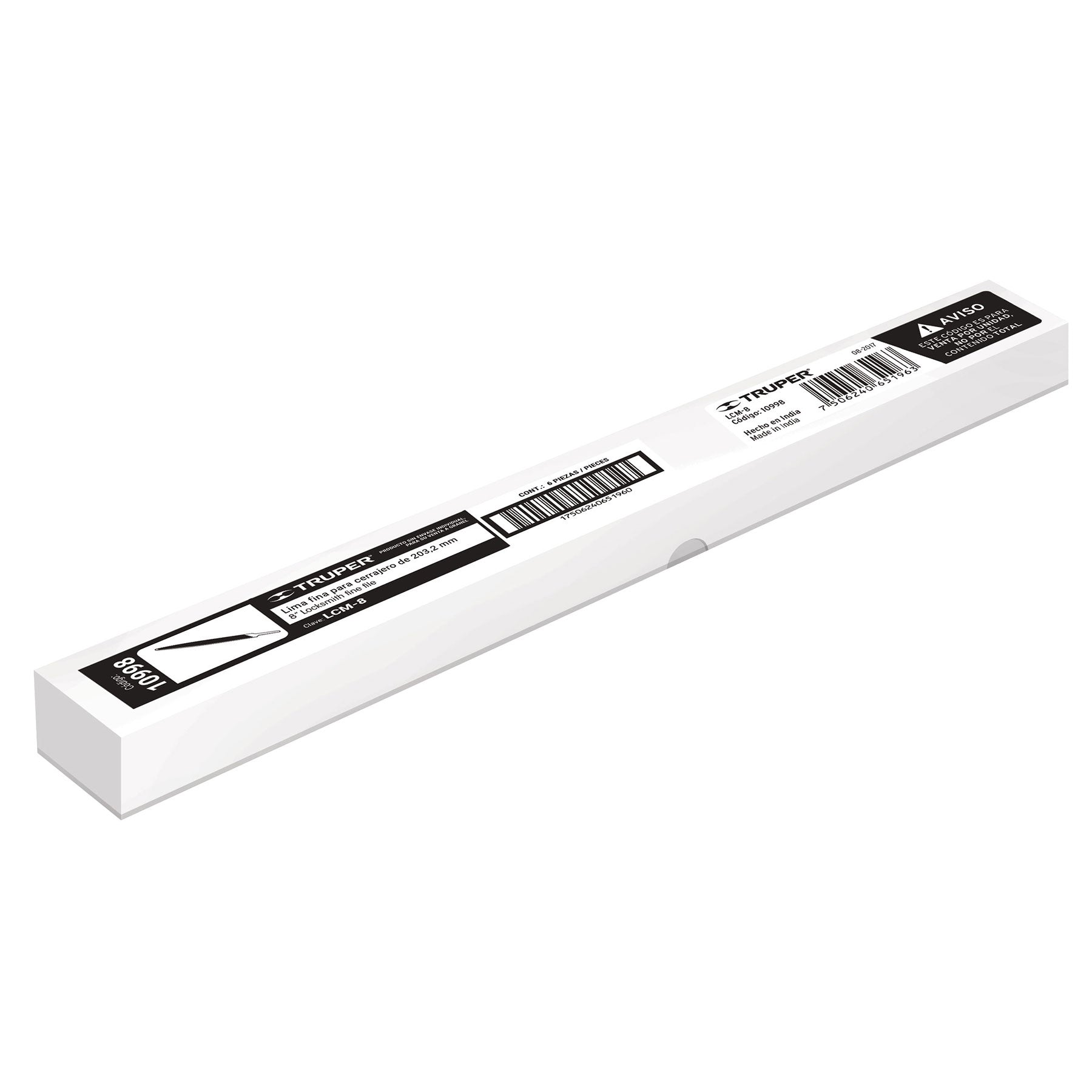 Lima para cerrajero fina 8", TRUPER