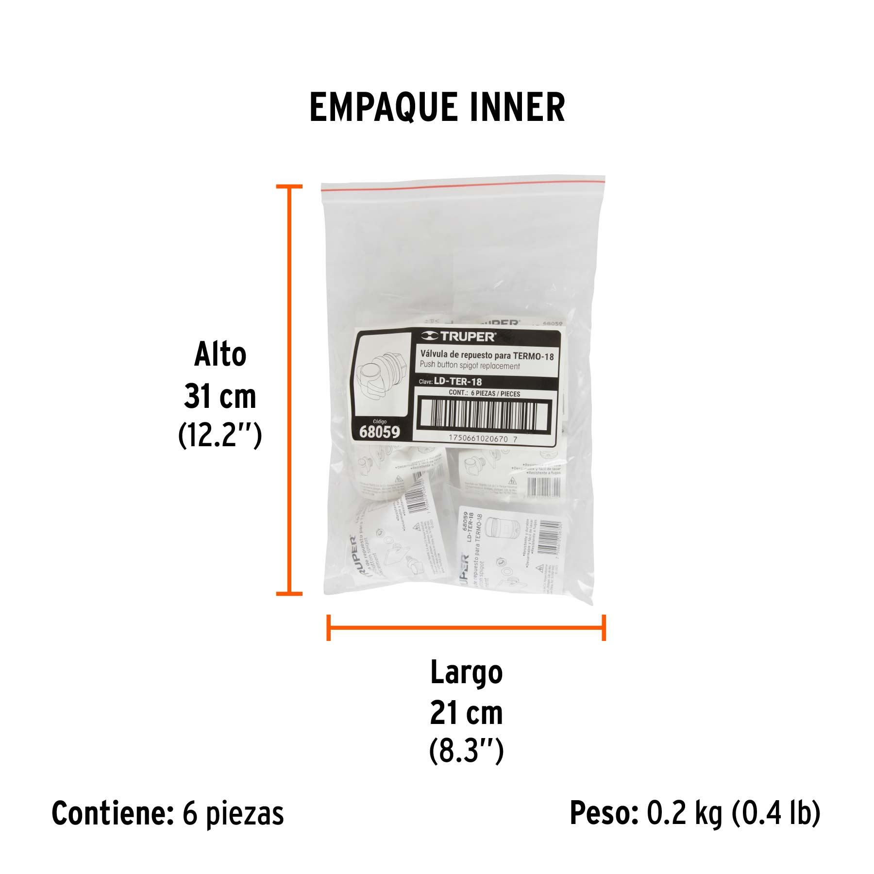 Llave despachadora para TERMO-18, TRUPER - Empaque