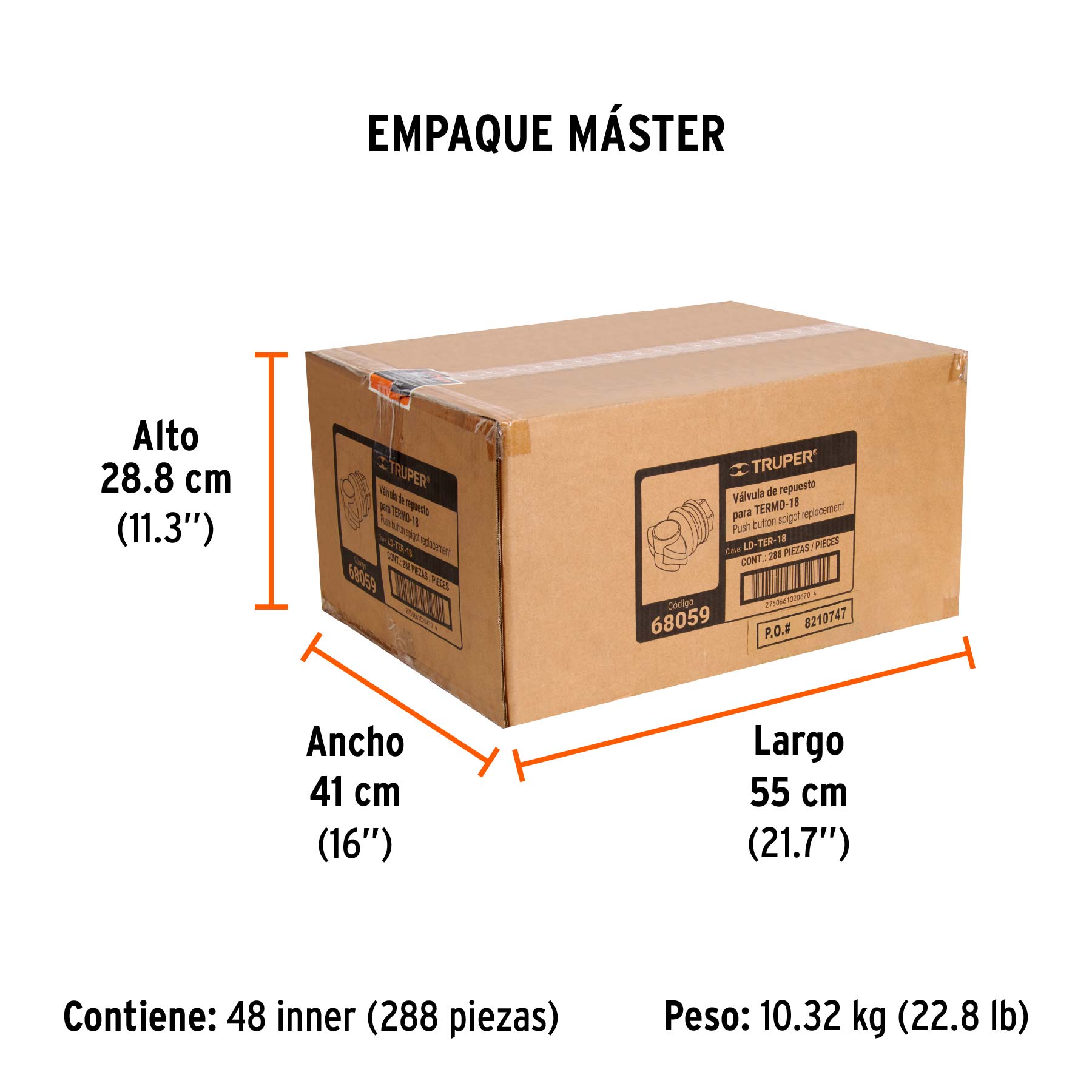 Llave despachadora para TERMO-18, TRUPER - Empaque