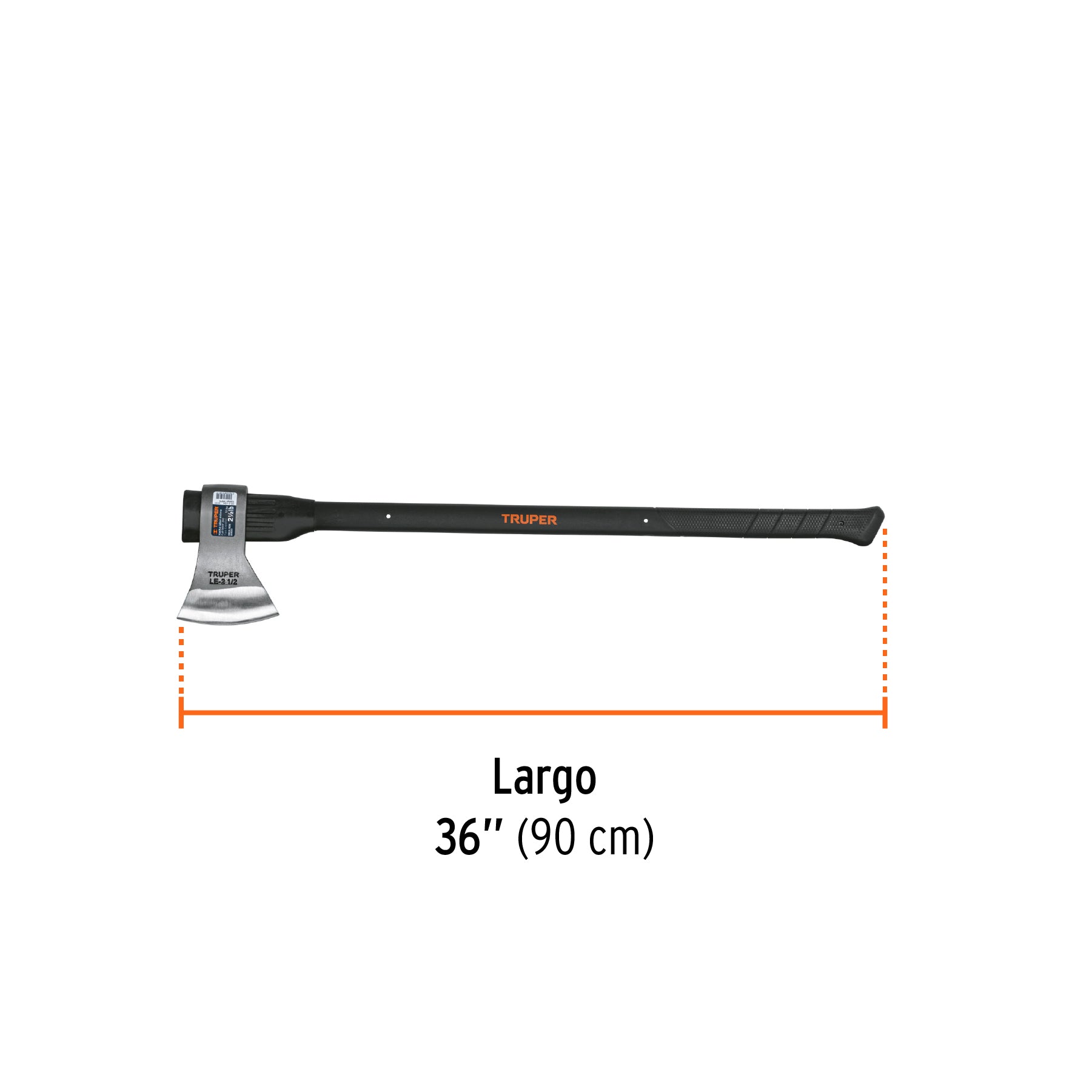 Hacha labor entera 2-1/2 lb, mango de fibra de vidrio 36"