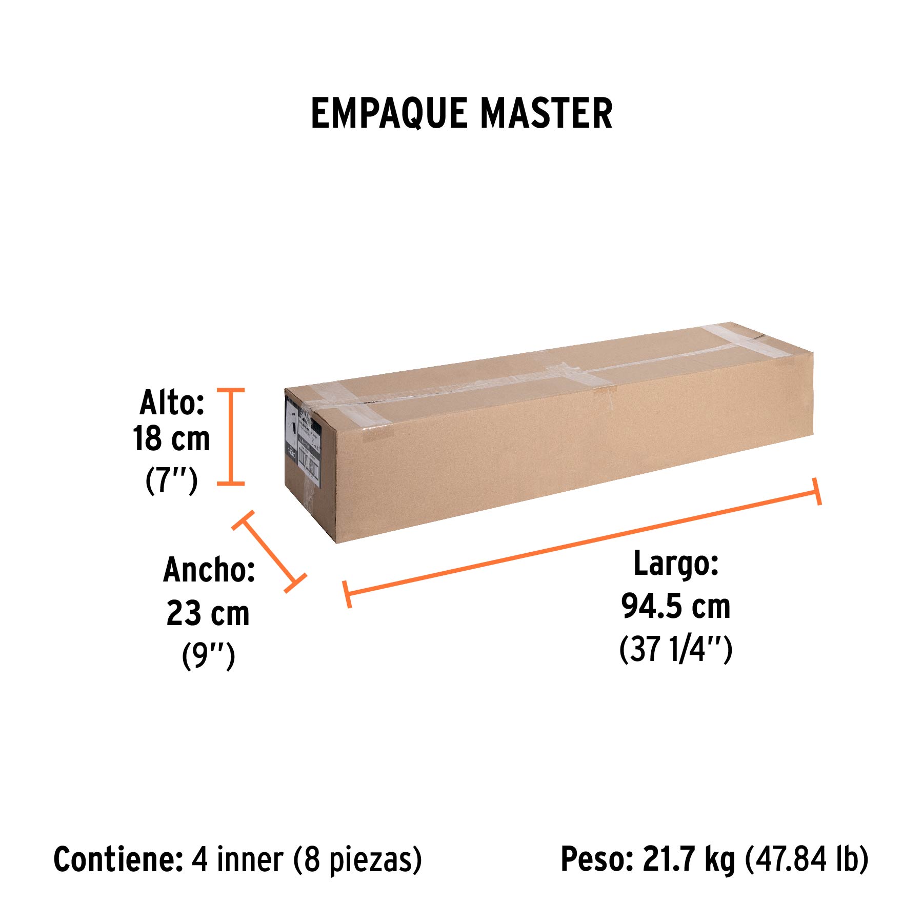 Hacha labor entera 3-1/2 lb, mango de fibra de vidrio 36" - Empaque
