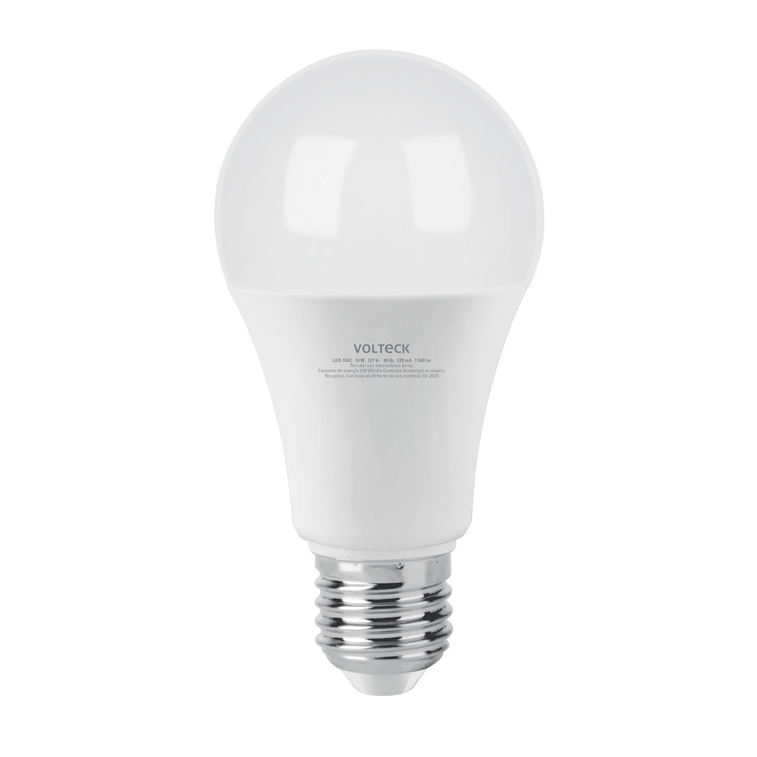 Foco LED 14W (100W) A19, 3000K blanca cálida, 1500 lm, caja