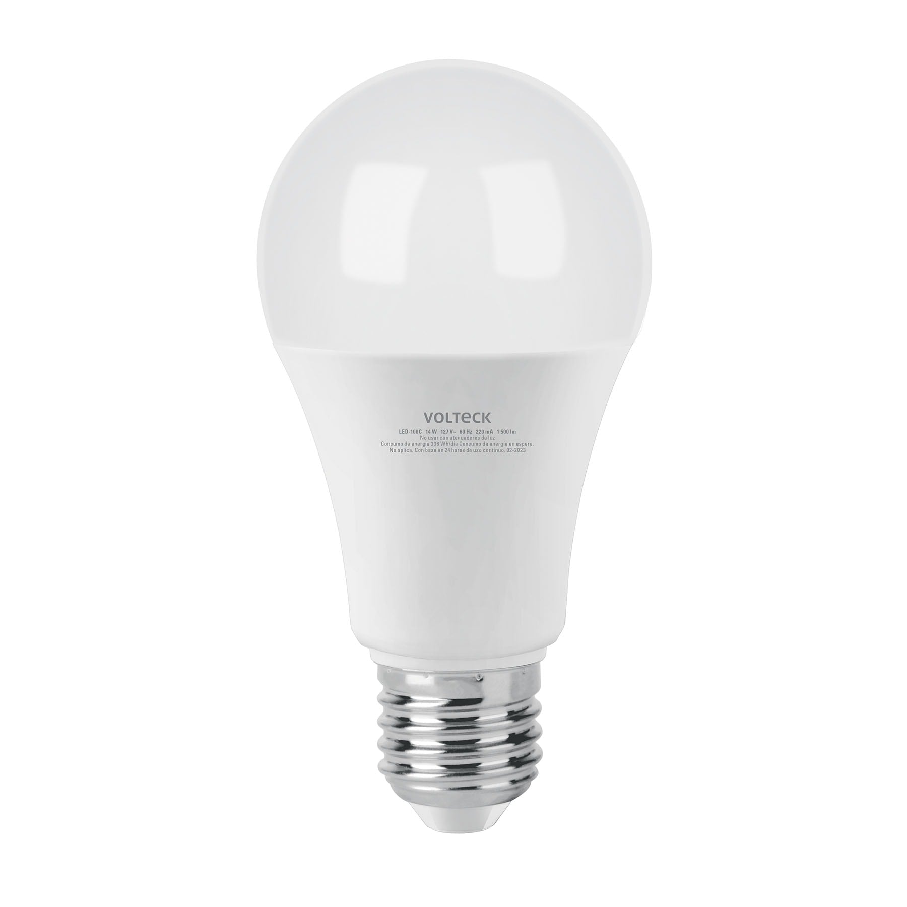 Foco LED 14W (100W) A19, 3000K blanca cálida, 1500 lm, caja
