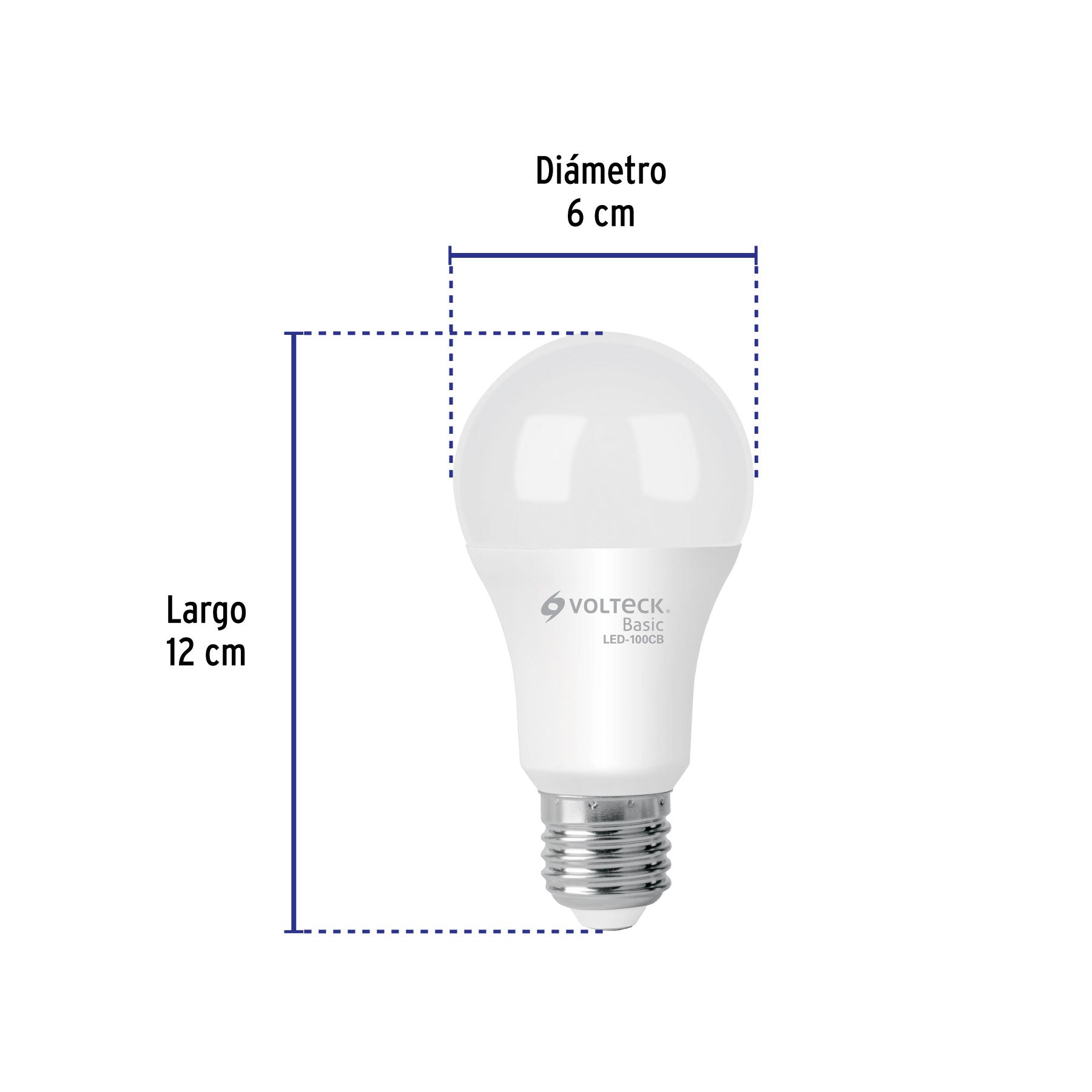Foco LED 14W (75W) A19, 3000K blanca cálida, 1150 lm, BASIC