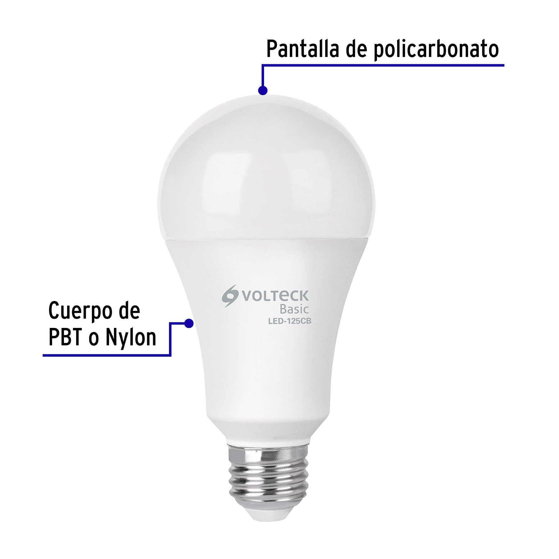 Foco LED 16W (100W) A22, 3000K blanca cálida, 1550 lm, BASIC