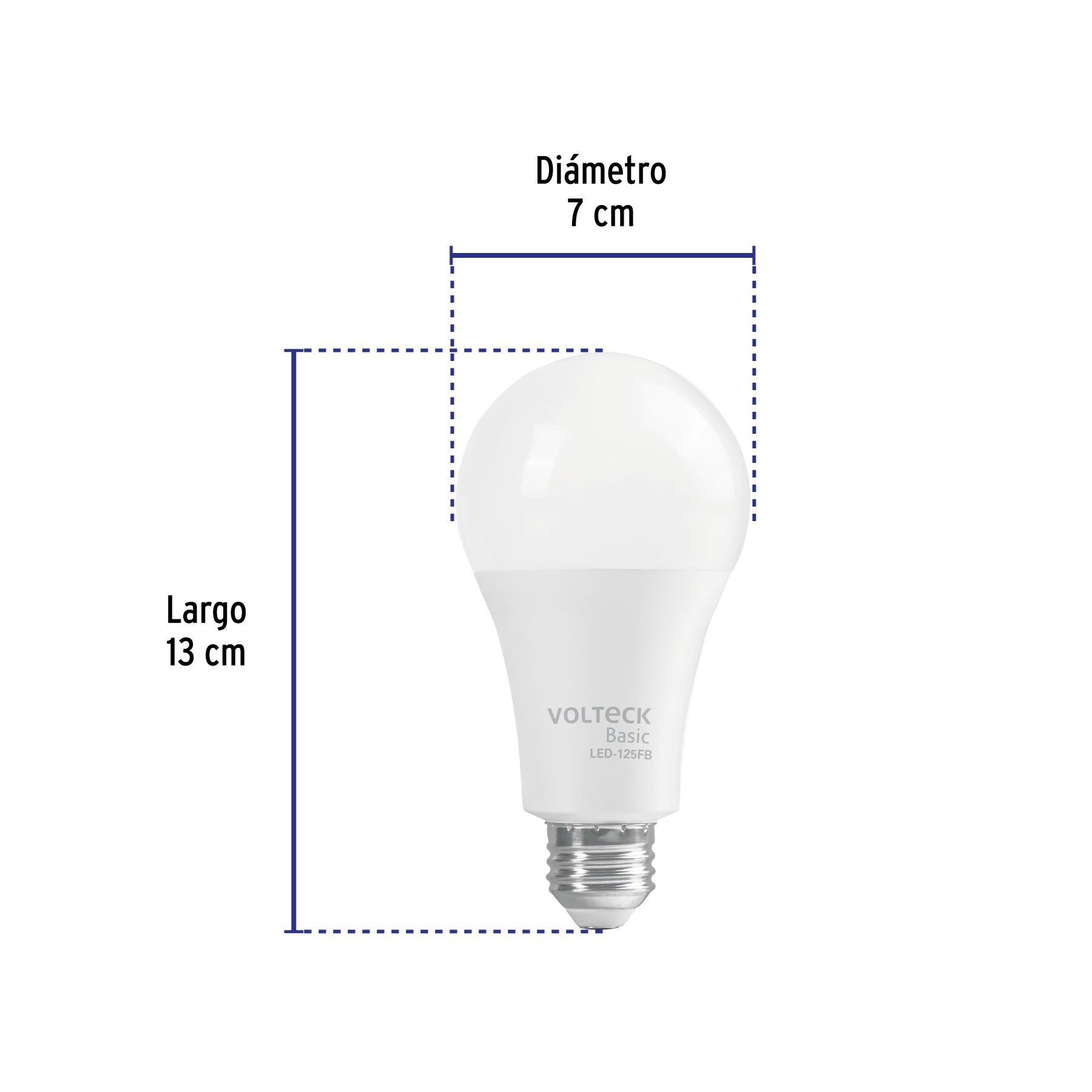 Foco LED 16W (100W) A22, 6500K blanca fría, 1550 lm, BASIC