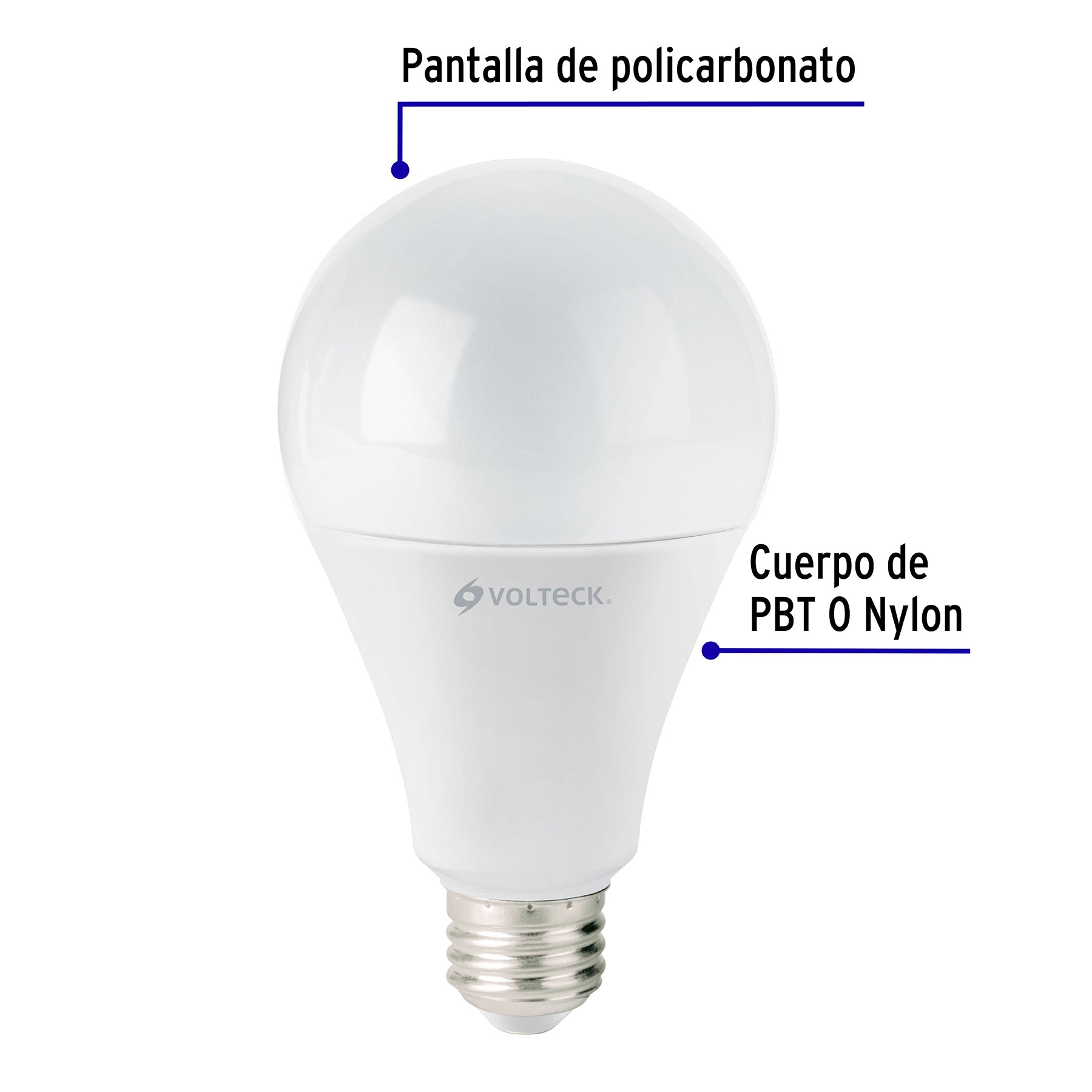 Foco LED 18W (125W) A25, 6500K blanca fría, 1900 lm, caja