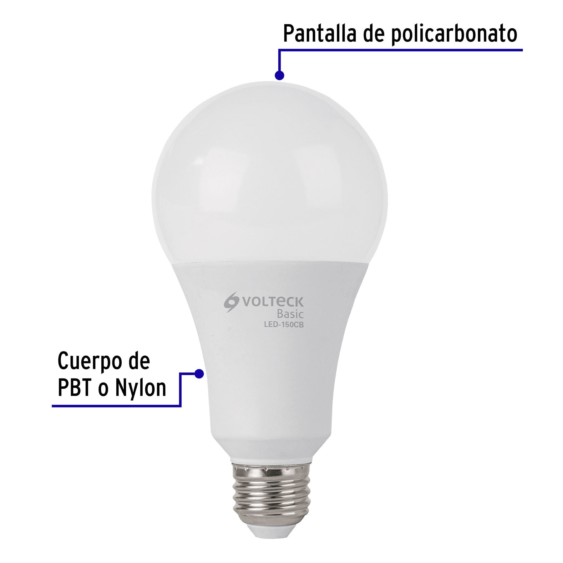 Foco LED 18W (125W) A25, 3000K blanca cálida, 1800 lm, BASIC